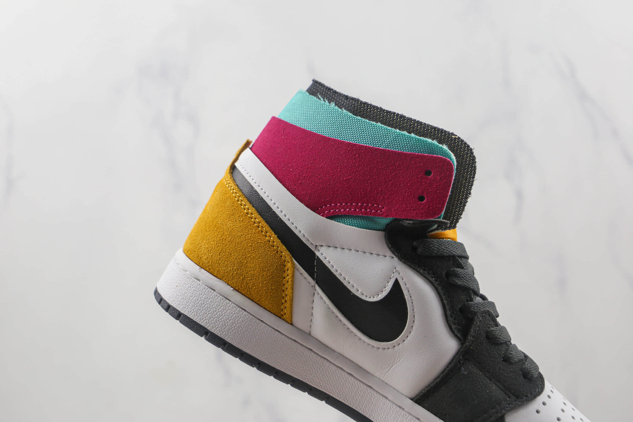 乔丹Air Jordan 1 Zoom CMFT纯原版本高帮AJ1白黄红拼色ZOOM板鞋原鞋开模一比一打造 货号：CT0978-016