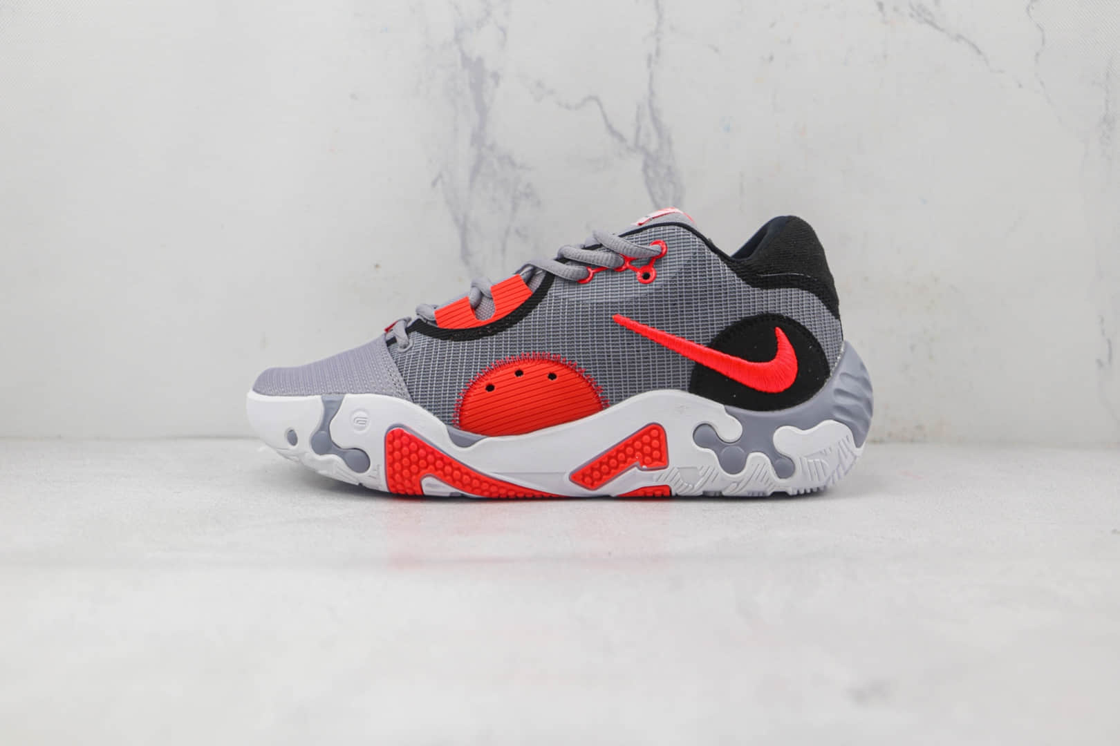 耐克Nike PG 6 EP纯原版本保罗乔治6代灰黑红配色篮球鞋原楦头纸板打造 货号:DH8447-002