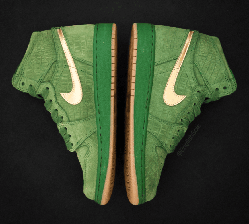 超稀有祖母绿鳄鱼纹AJ1！乔丹女儿的专属PE配色！