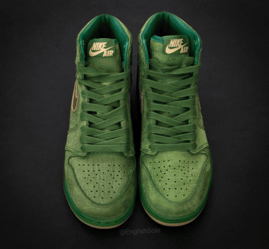 超稀有祖母绿鳄鱼纹AJ1！乔丹女儿的专属PE配色！