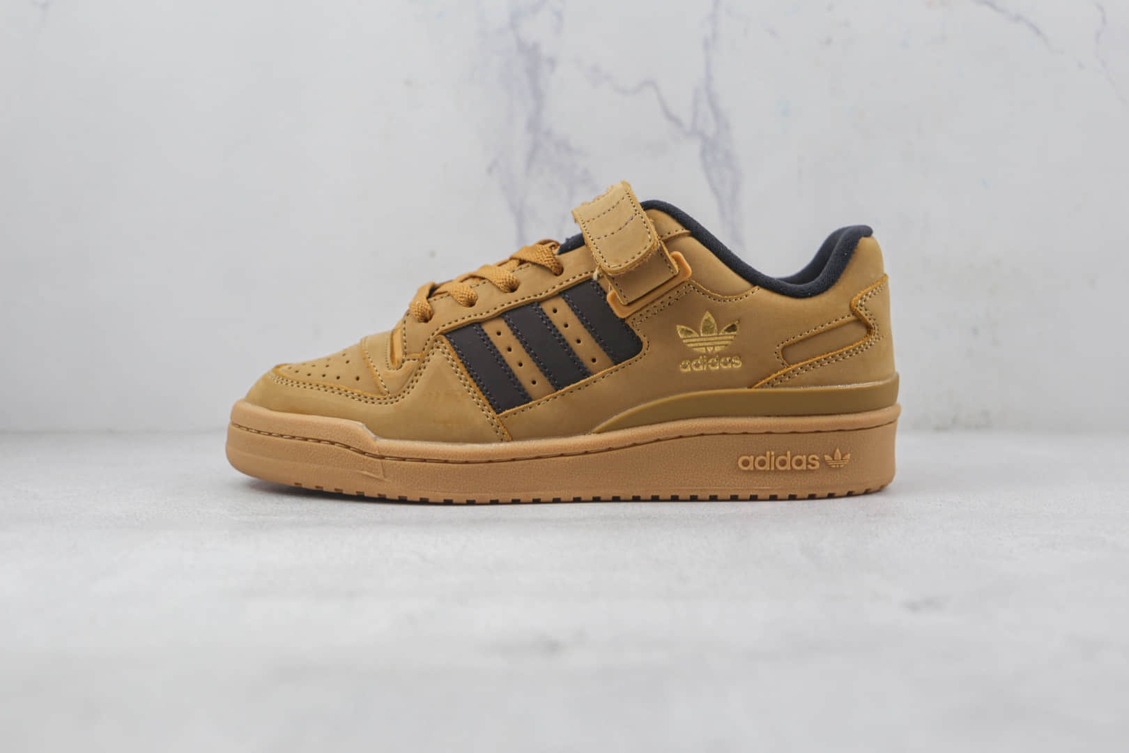 阿迪达斯Adidas originals Forum 84 low纯原复刻天花板Forum84魔术贴小麦色复古板鞋原盒原标 货号：GW6230