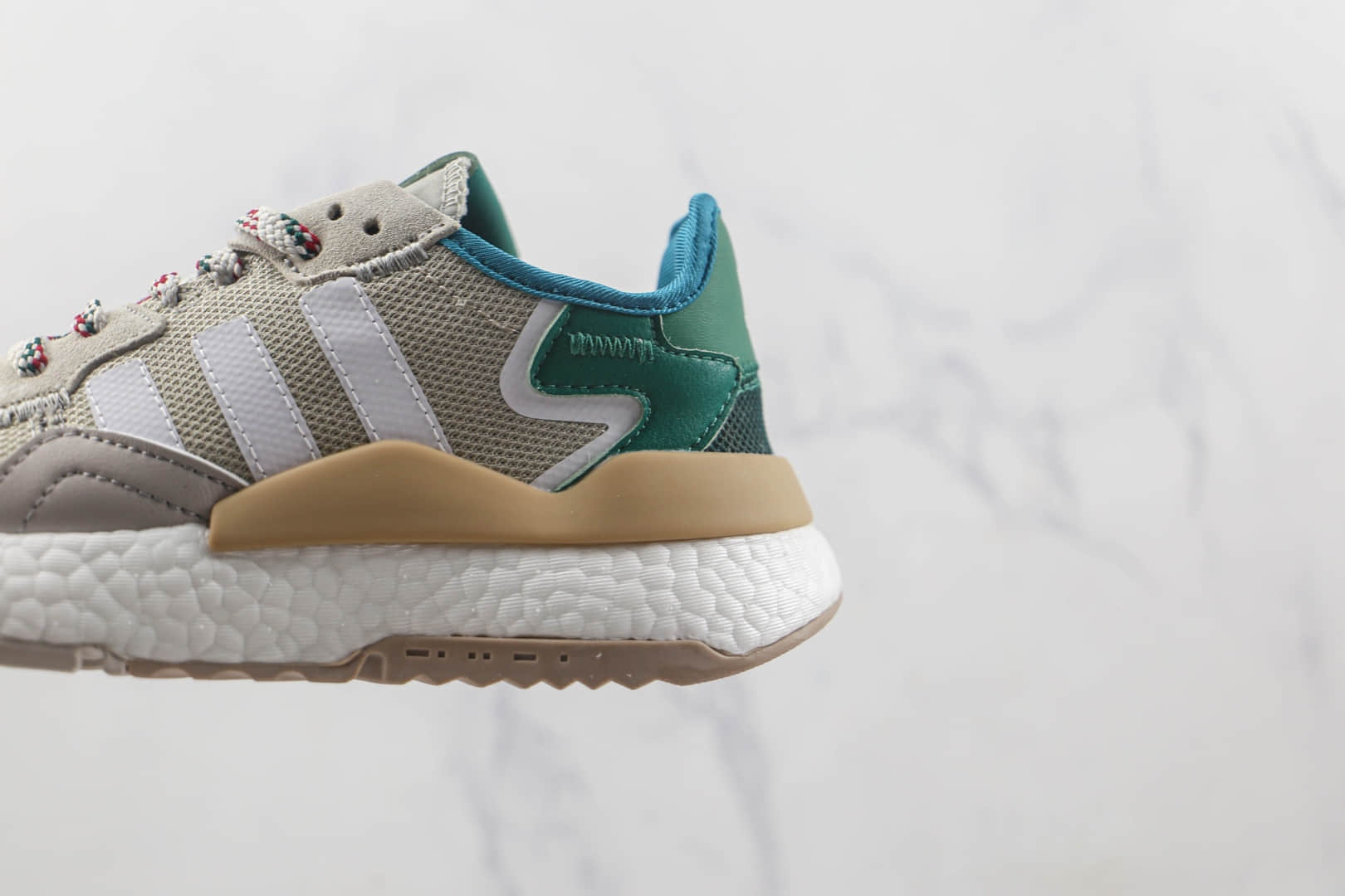 阿迪达斯Adidas Nite Jogger 2021 Boost天花板纯原复刻三叶草夜行者一代卡其绿爆米花跑鞋原楦头纸板打造 货号：FW6708