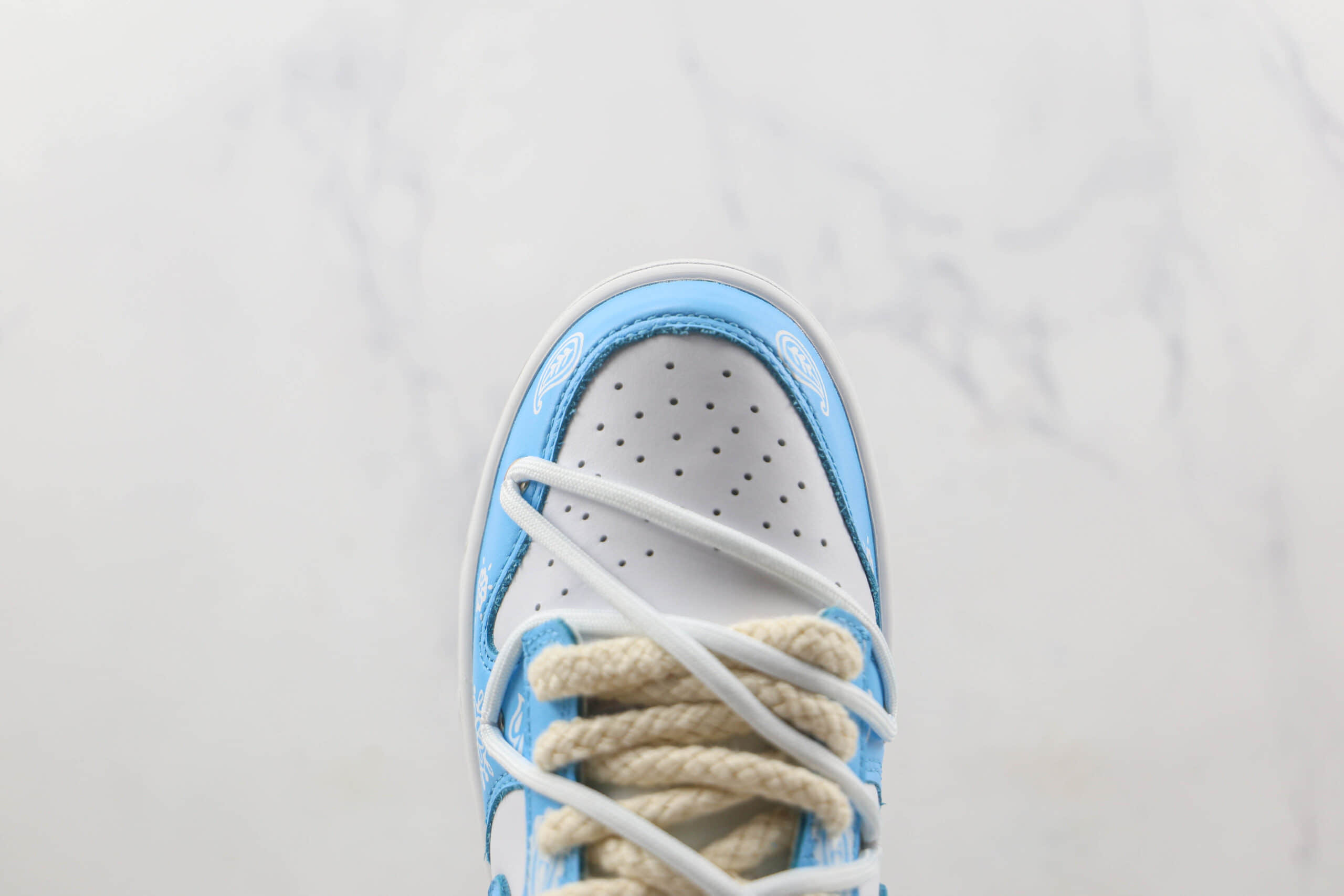 耐克Nike SB Dunk Low Retro Vibe天花板低帮SB DUNK做旧风白蓝色解构板鞋内置气垫货号：DD1503-109