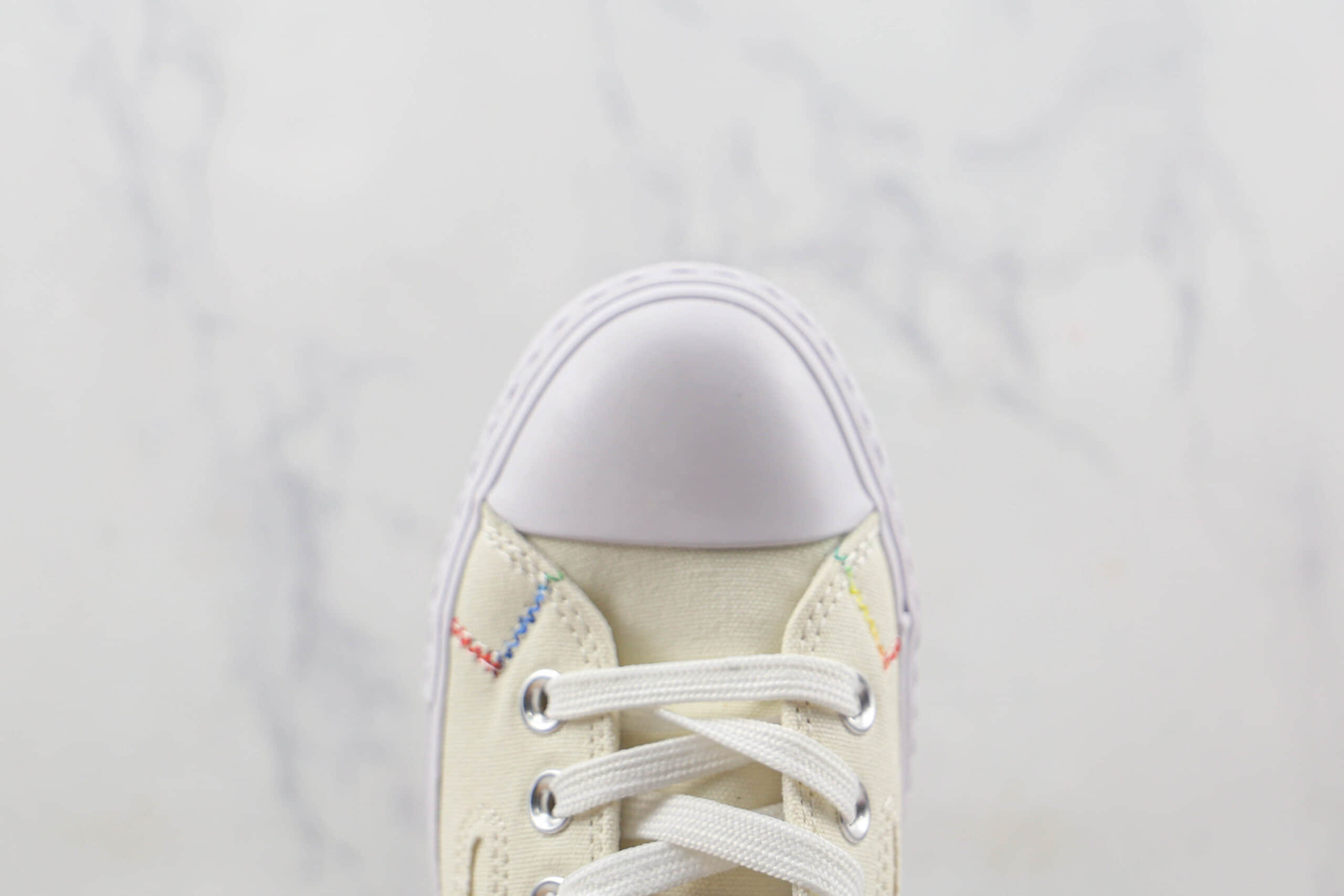 匡威Converse Pride莆田纯原复刻版本低帮彩虹厚底硫化帆布鞋原楦头纸板打造 货号：A02264C