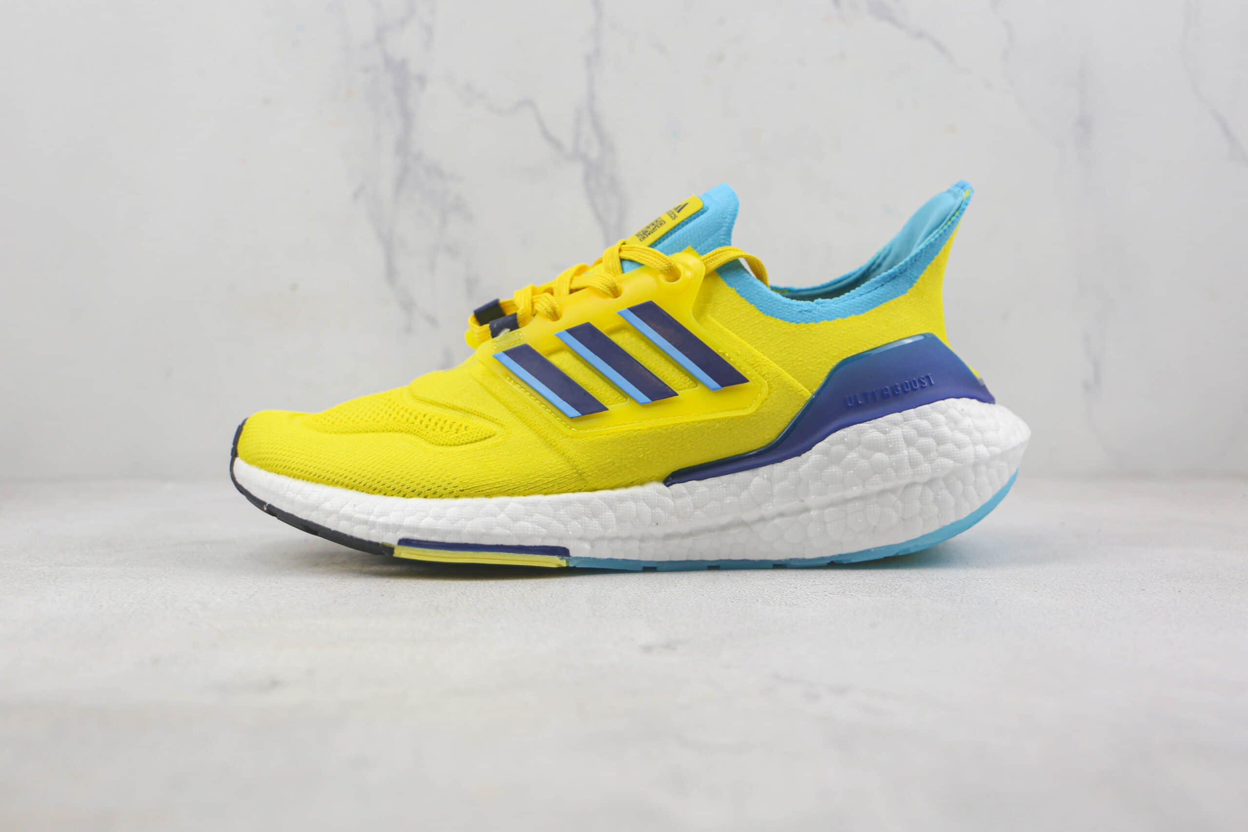 阿迪达斯Adidas Ultra Boost 22 Consortium莆田纯原复刻版本UB8.0白蓝黄色爆米花跑鞋原鞋开模 货号：GW1710