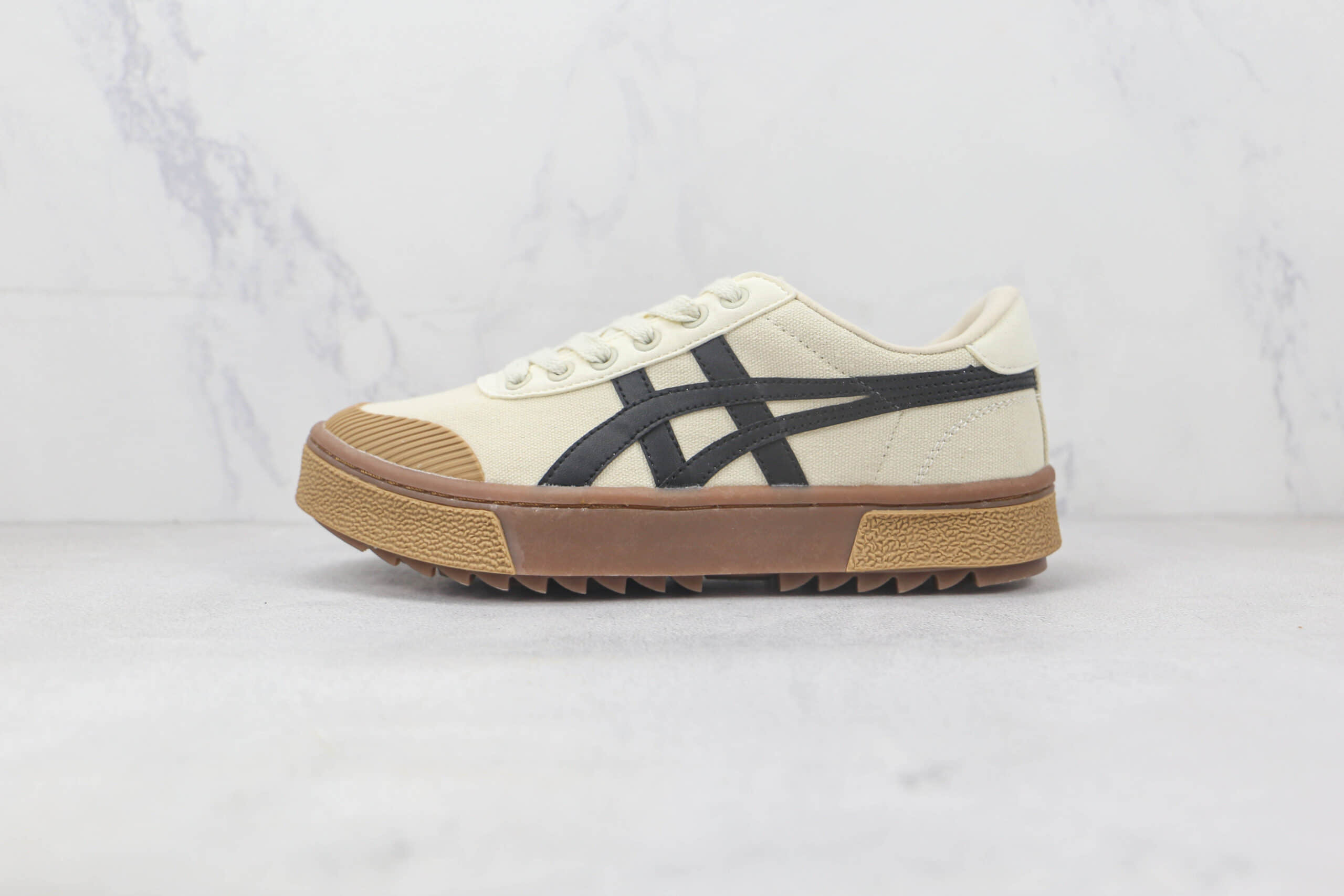 亚瑟士ASICS COURT TRAIL莆田纯原复刻版本复古厚底板鞋原鞋开模一比一打造 货号：1203A146-021