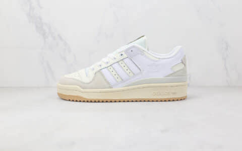 阿迪达斯Adidas Originals Forum 84 Low纯原版本米色Forum84复古板鞋 阿迪达斯Forum84复古球鞋 货号：FY7998