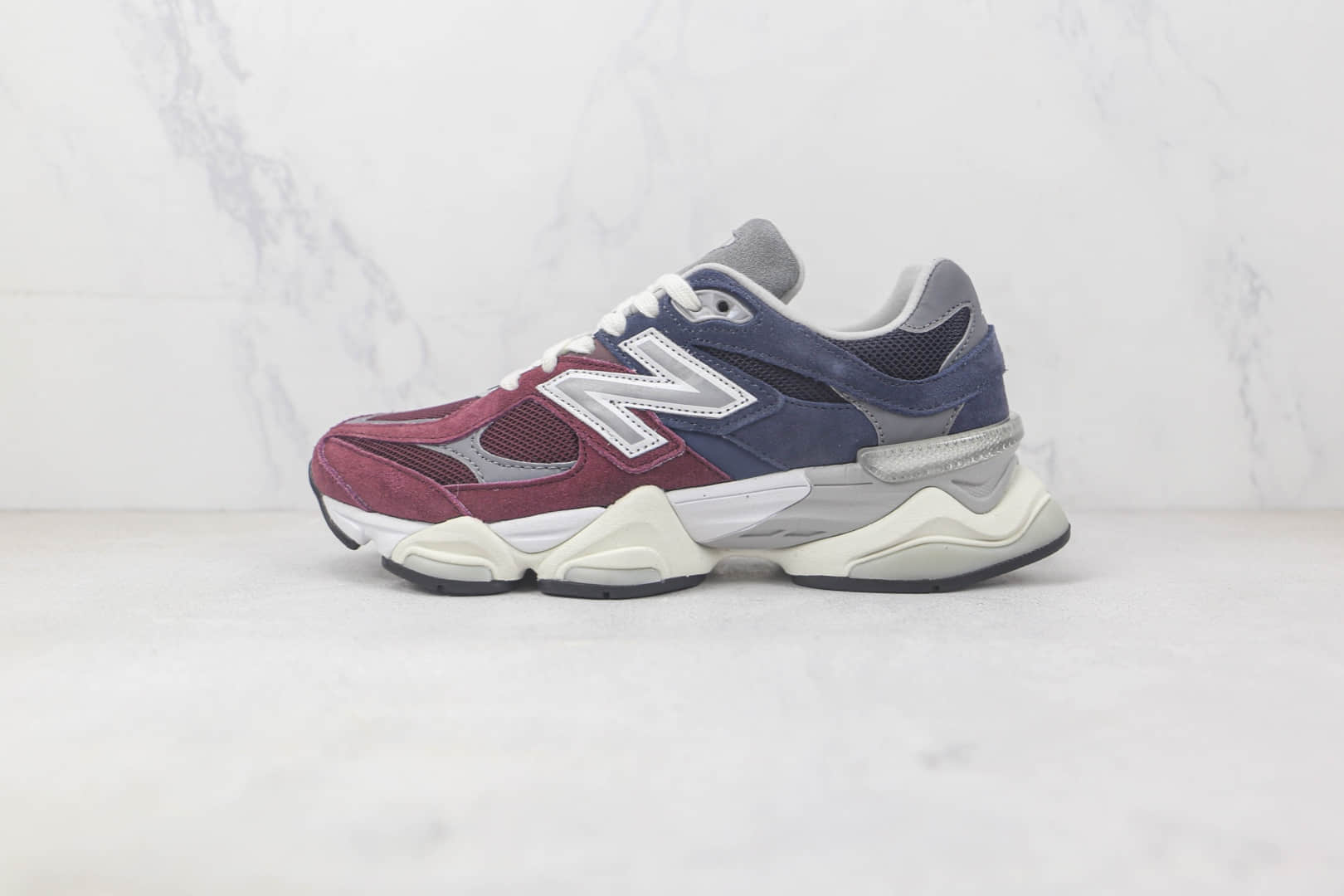 新百伦New Balance 9060 Wine Red Navy Grey纯原版本复古NB9060酒红海军蓝灰色老爹鞋 NB9060复古老爹鞋 货号：U9060GBN