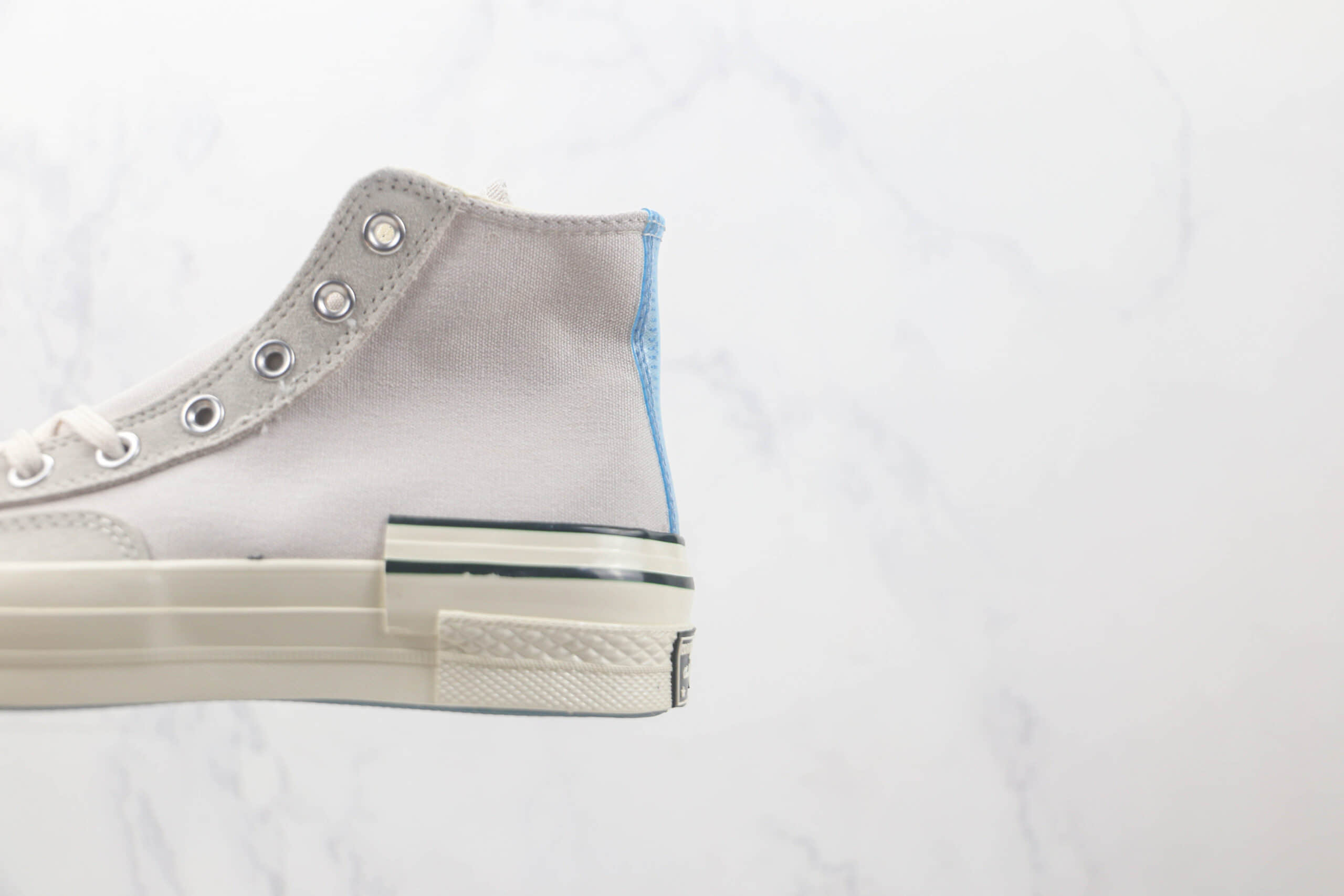 匡威Converse chuck 1970高帮灰色解构拼接错位LOGO硫化帆布鞋 匡威水晶大底翻毛皮板鞋