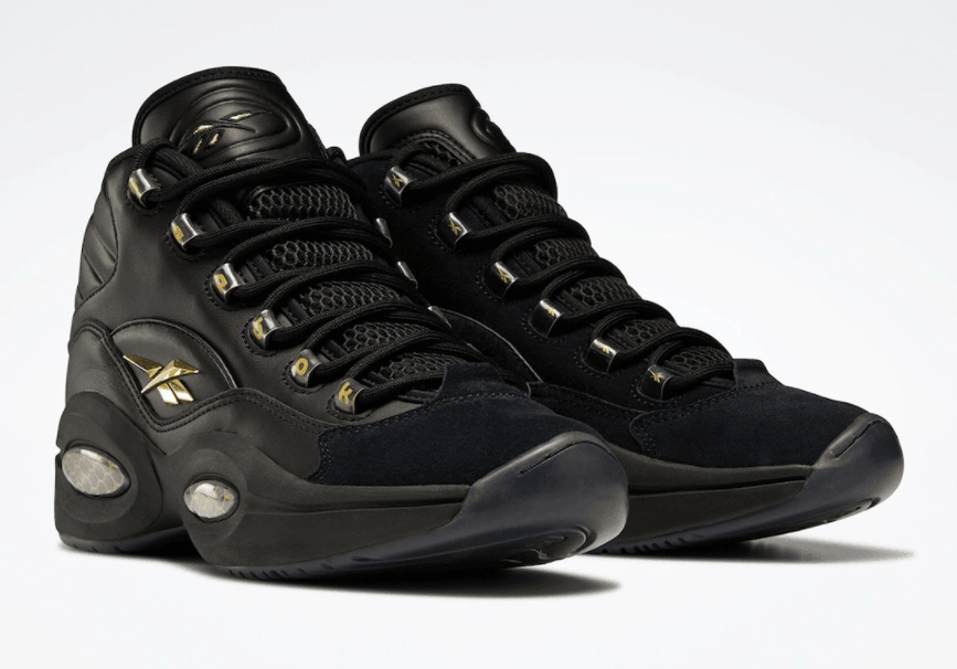 奢华黑金！全新Reebok Question Mid官图曝光！ 货号：H01308