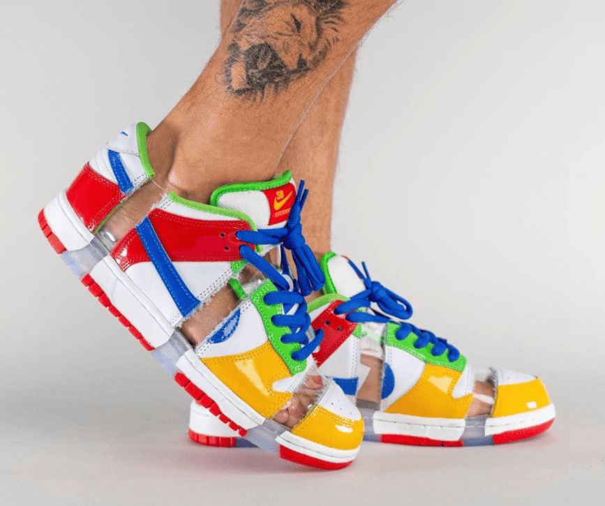 天价神鞋回归！但是被切开了...全新eBay x Nike SB Dunk上脚实物曝光！ 货号：FD8777-100