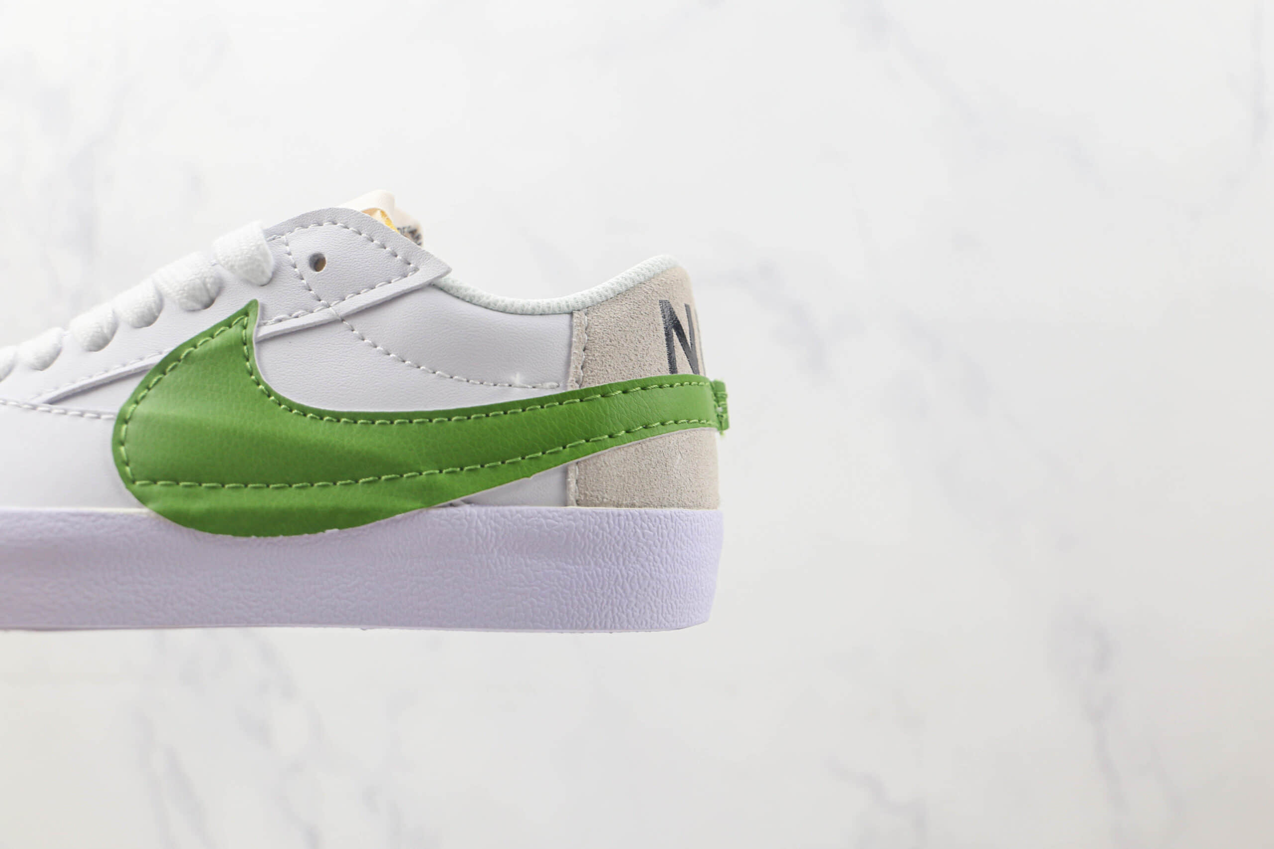 耐克Nike Blazer Low'77 Jumbo纯原版本白绿色低帮开拓者板鞋 耐克开拓者校园板鞋 货号：DV9122-131