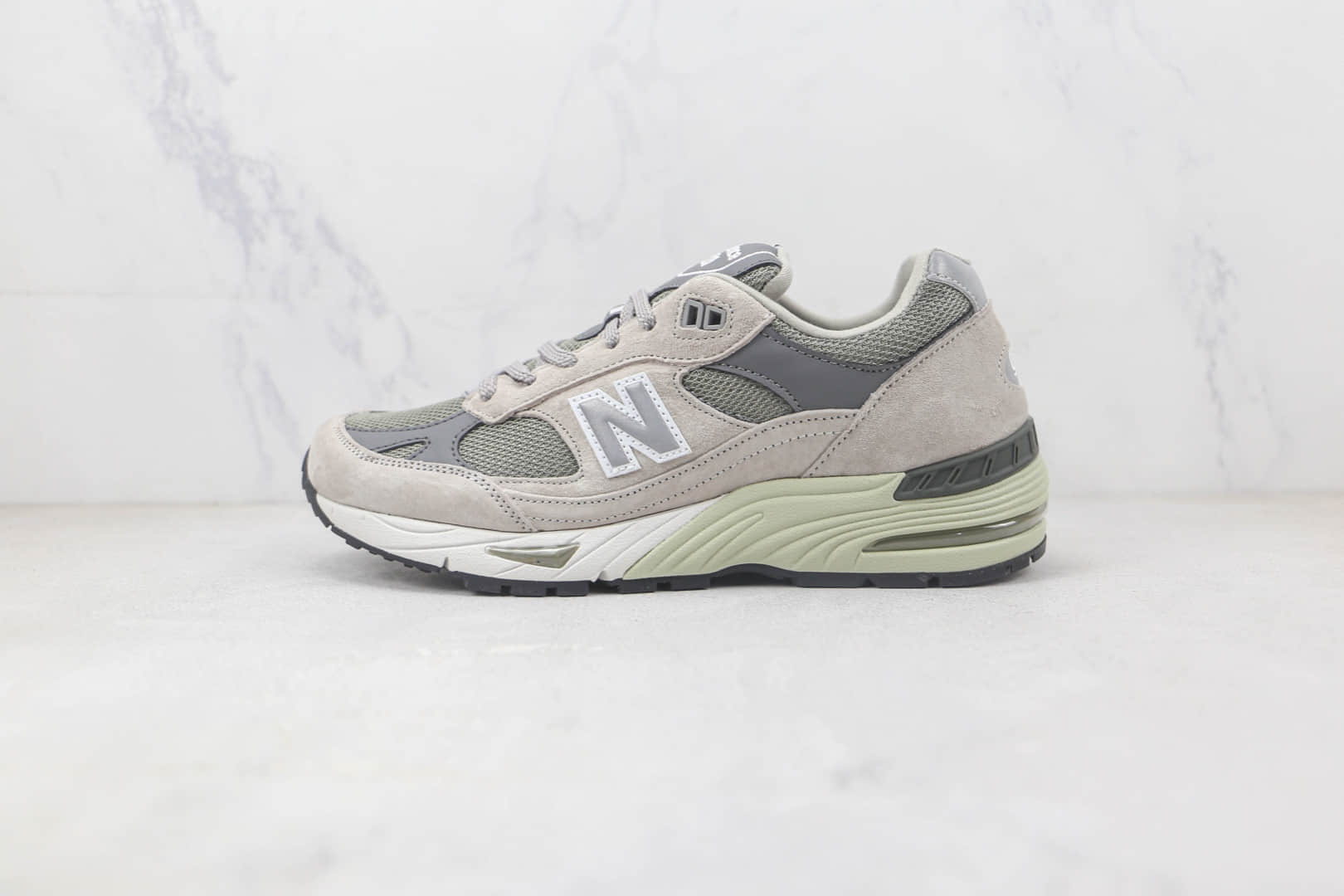 新百伦New Balance Made in USA M991纯原版本美产血统NB991元组灰银白色复古老爹鞋 新百伦NB慢跑鞋 货号:M991GL