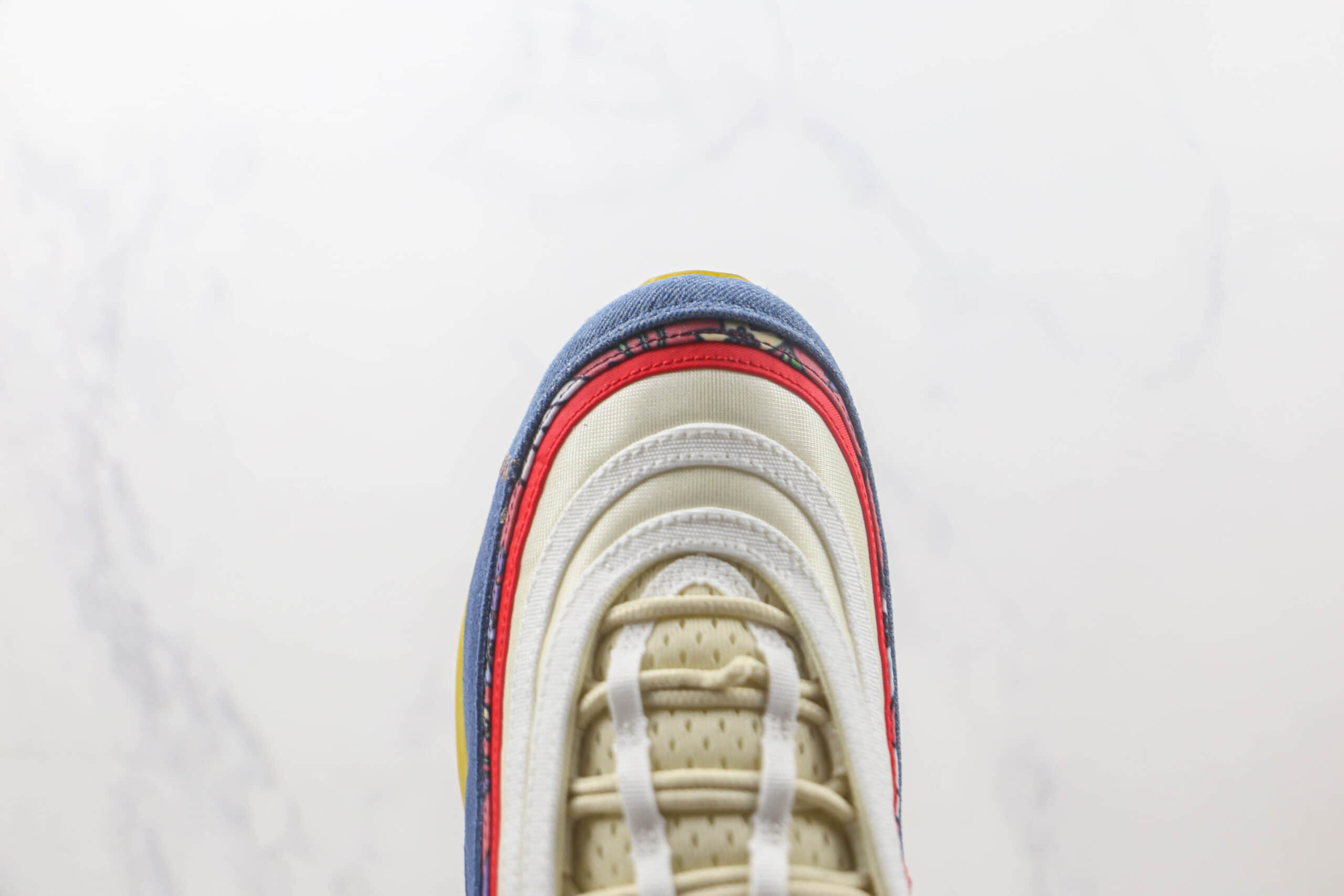 耐克Nike Air Max97纯原版本Max97白蓝红色气垫鞋慢跑鞋 耐克Max97系列跑鞋 货号：DV1486-162