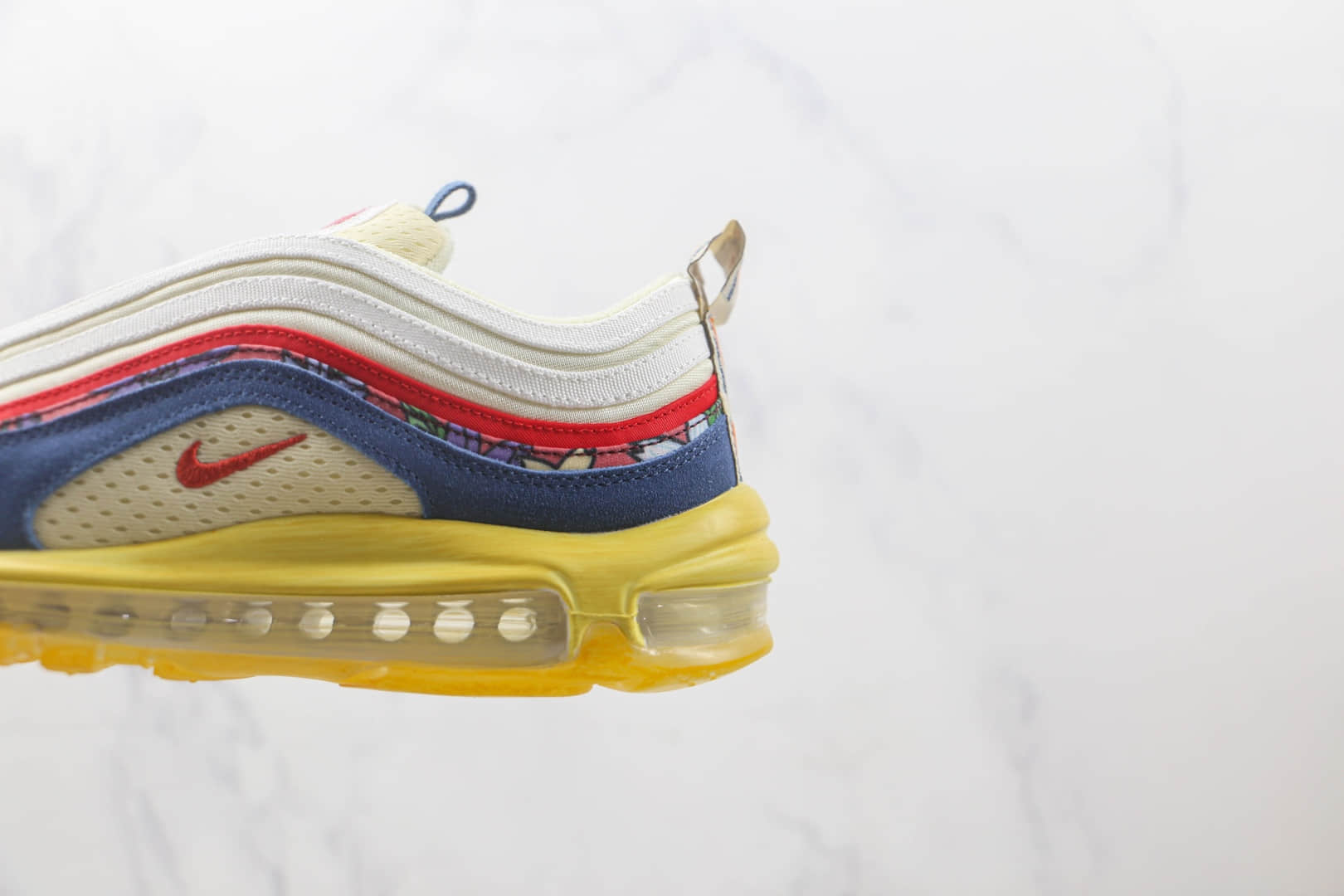 耐克Nike Air Max97纯原版本Max97白蓝红色气垫鞋慢跑鞋 耐克Max97系列跑鞋 货号：DV1486-162