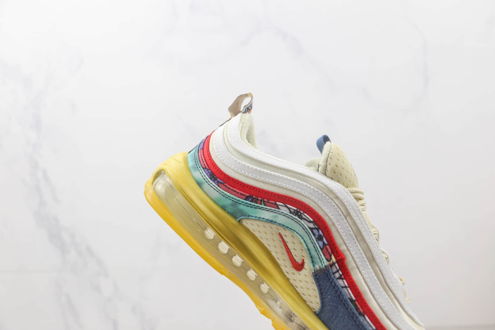耐克Nike Air Max97纯原版本Max97白蓝红色气垫鞋慢跑鞋 耐克Max97系列跑鞋 货号：DV1486-162