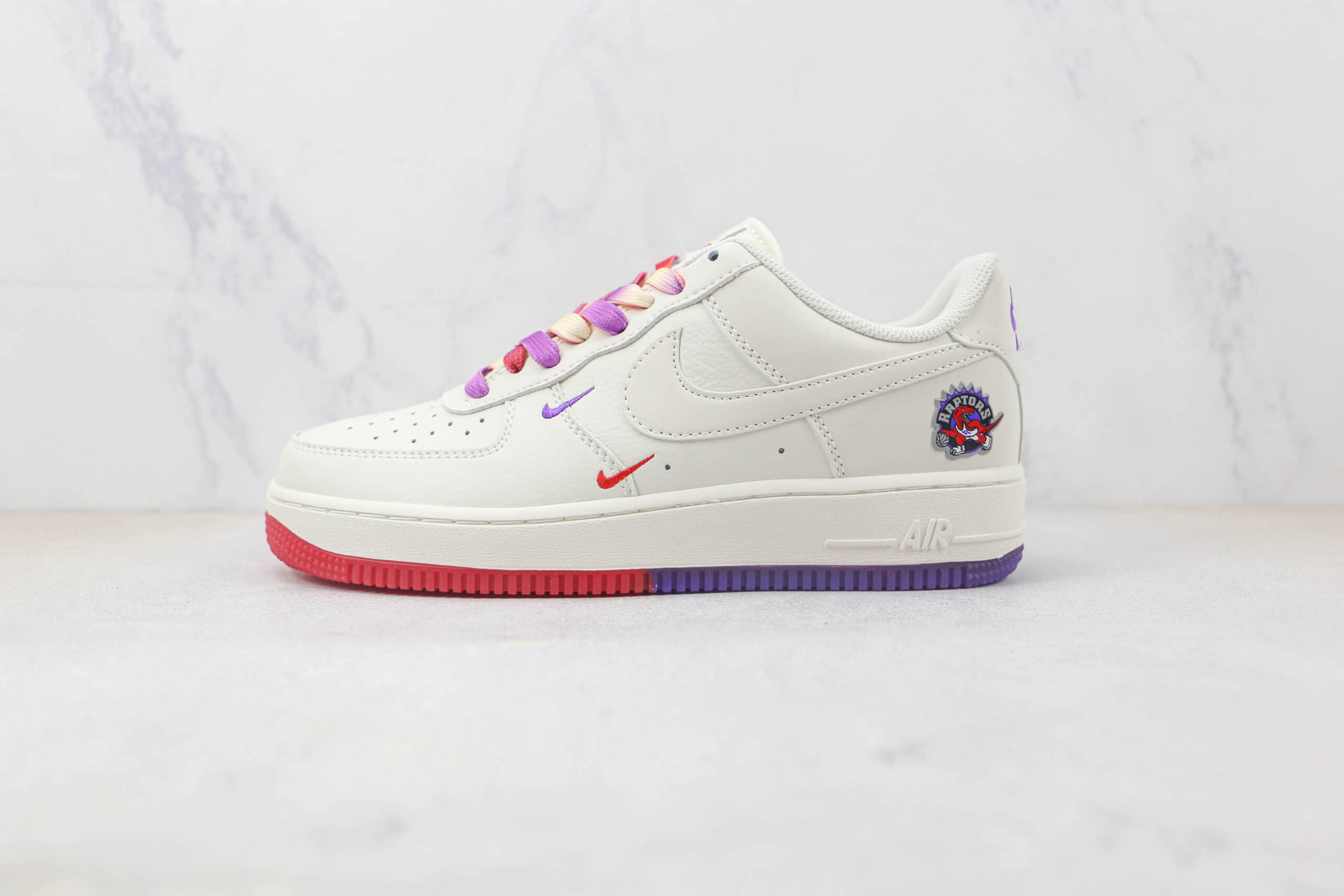 耐克Nike Air Force 1 Low 07纯原版本低帮空军一号猛龙队红紫双钩渐变配色板鞋 耐克空军一号工厂 货号:KK6325-015