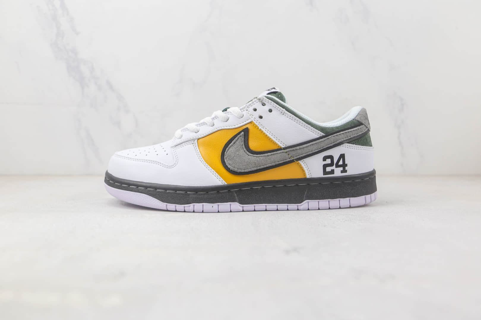 耐克Nike SB Dunk Low Dunk纯原版本低帮SB DUNK白黄黑色24号板鞋 莆田天花板DUNK板鞋 货号：DD1391-004