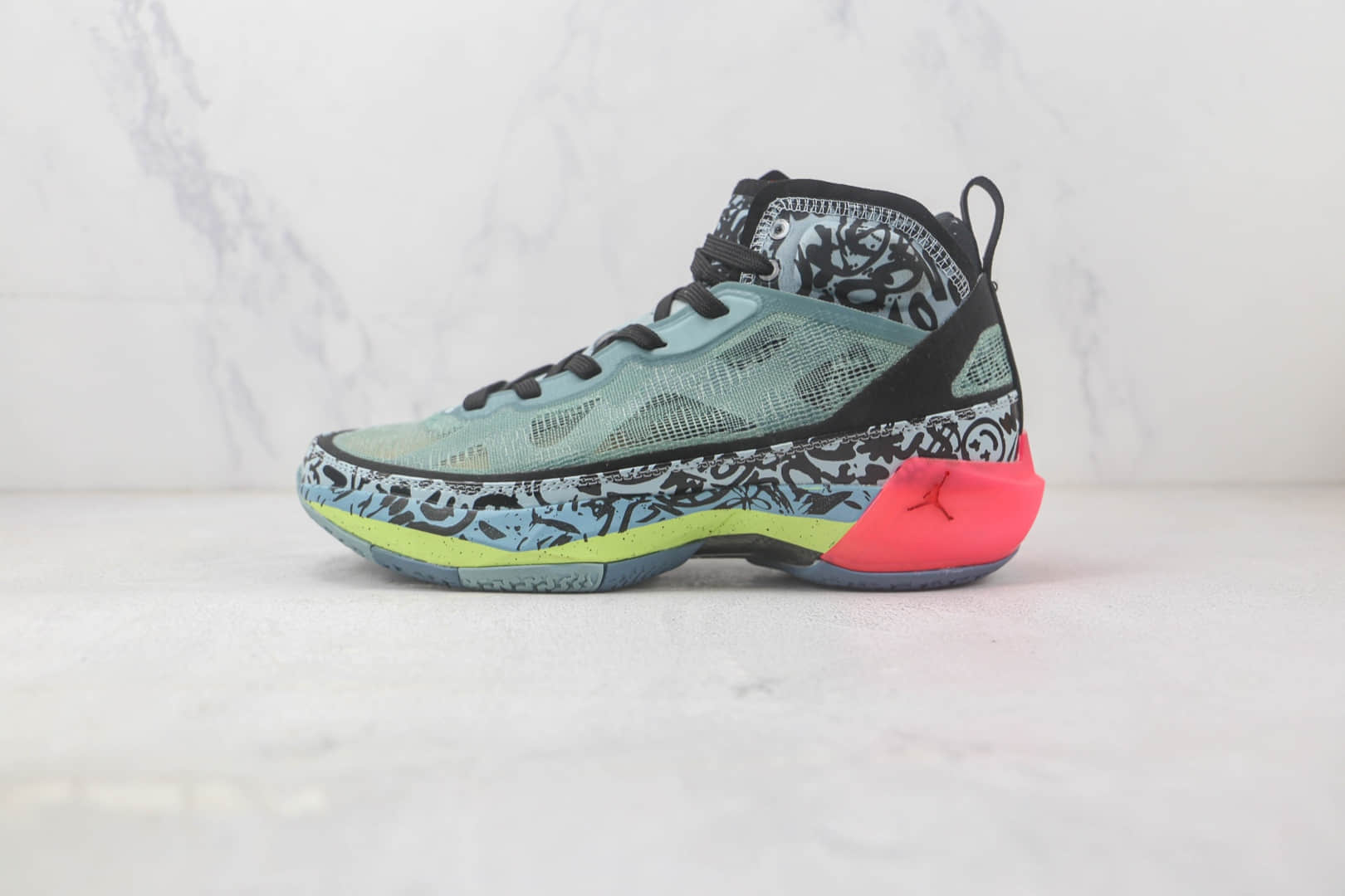 乔丹Air Jordan XXXVII Zion PF纯原版本AJ37代黑绿蓝色实战篮球鞋 莆田天花板AJ篮球鞋 货号：DV3142-367