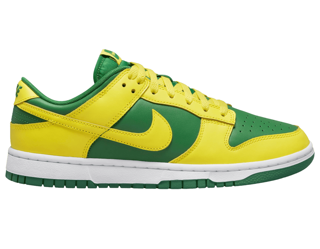 “反转巴西”Dunk!构色亮眼! 货号:DV0833-300