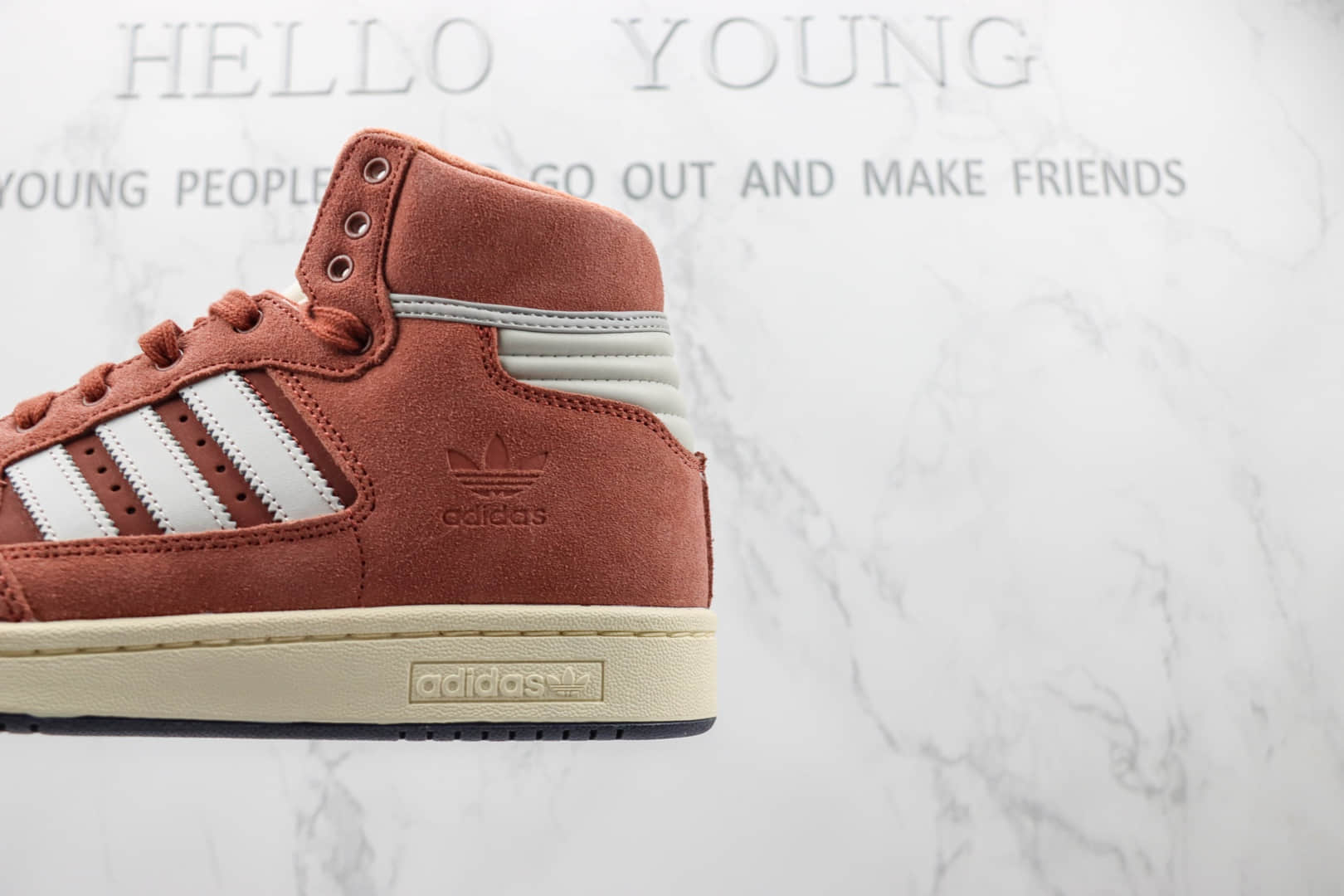 阿迪达斯Adidas Originals Centennial 85 High纯原版本高帮红白色麂皮拼接板鞋 莆田天花板阿迪达斯板鞋 货号:FZ5993