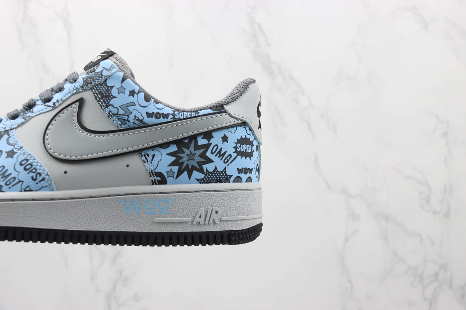 耐克Nike Air Force 1 Low 07纯原版本低帮空军一号电玩小子蓝灰色板鞋 耐克空军一号校园板鞋 货号:ZG0088-822