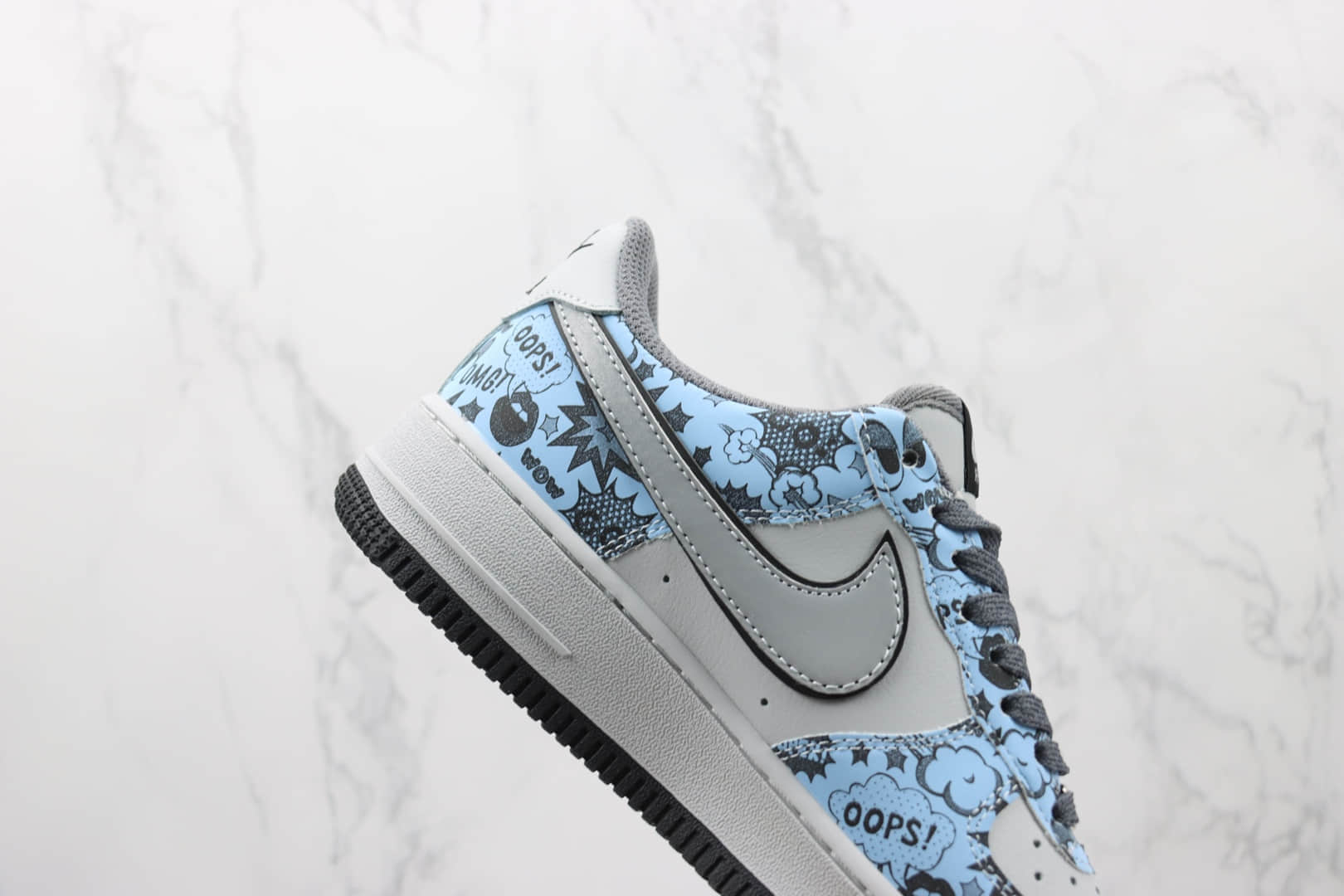 耐克Nike Air Force 1 Low 07纯原版本低帮空军一号电玩小子蓝灰色板鞋 耐克空军一号校园板鞋 货号:ZG0088-822