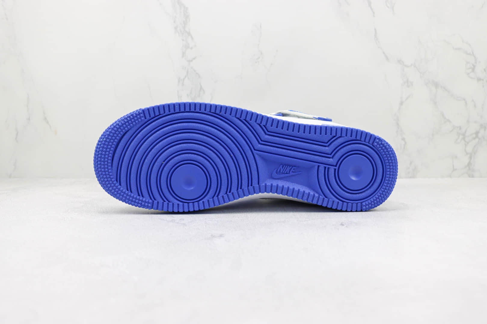 耐克Nike Air Force 1 Mid纯原版本中帮空军一号白蓝双勾魔术贴款板鞋 莆田耐克空军一号货源 货号:MK0619-233