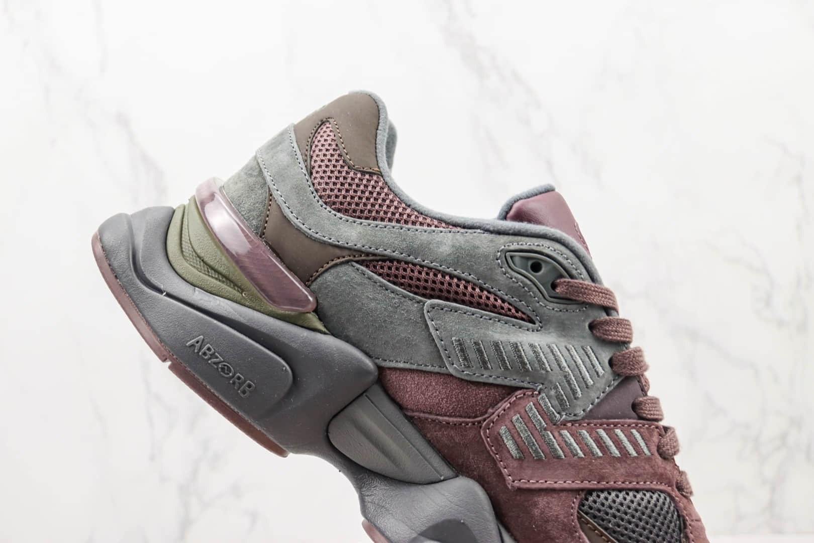 新百伦New Balance NB9060 x Joe Freshgoods联名款纯原版本NB9060灰酒红色复古慢跑鞋 莆田天花板NB9060老爹鞋 货号：U9060BCG