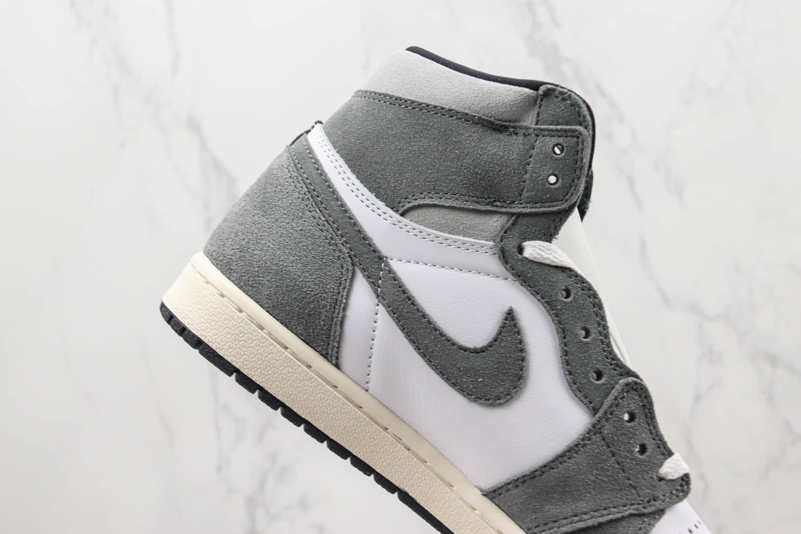 乔丹Air Jordan 1 Retro “Washed black”纯原版本高帮AJ1水洗灰白脚趾篮球鞋 莆田天花板AJ1系列 货号：DZ5485-051