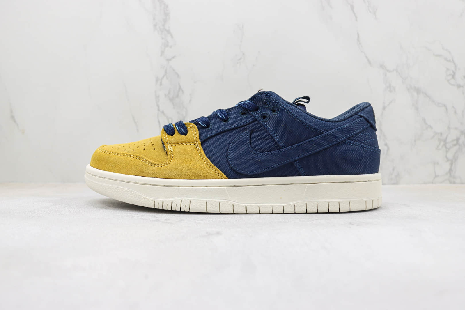 耐克Nike SB Zoom Dunk Low纯原版本低帮SB Dunk帆布黄蓝拼色板鞋 莆田耐克货源 货号:DX6775-400