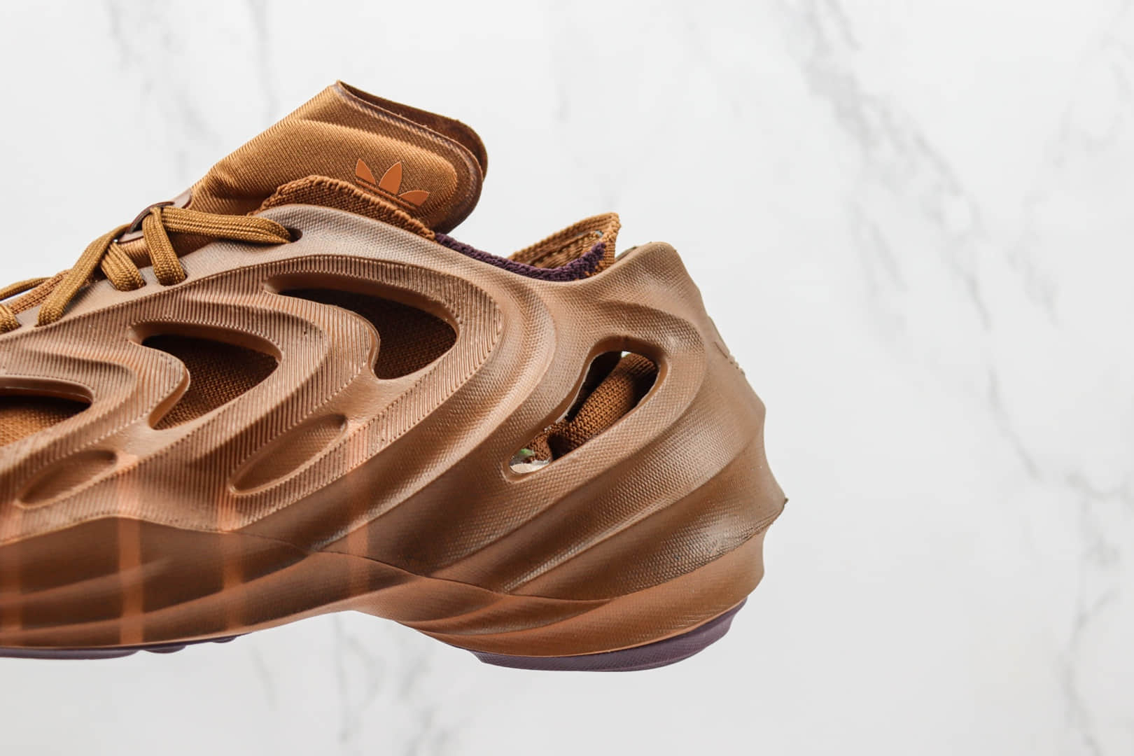 阿迪达斯Adidas AdiFOM Q纯原版本土橘色镂空洞洞鞋莆田阿迪达斯凉鞋 货号：GY0064