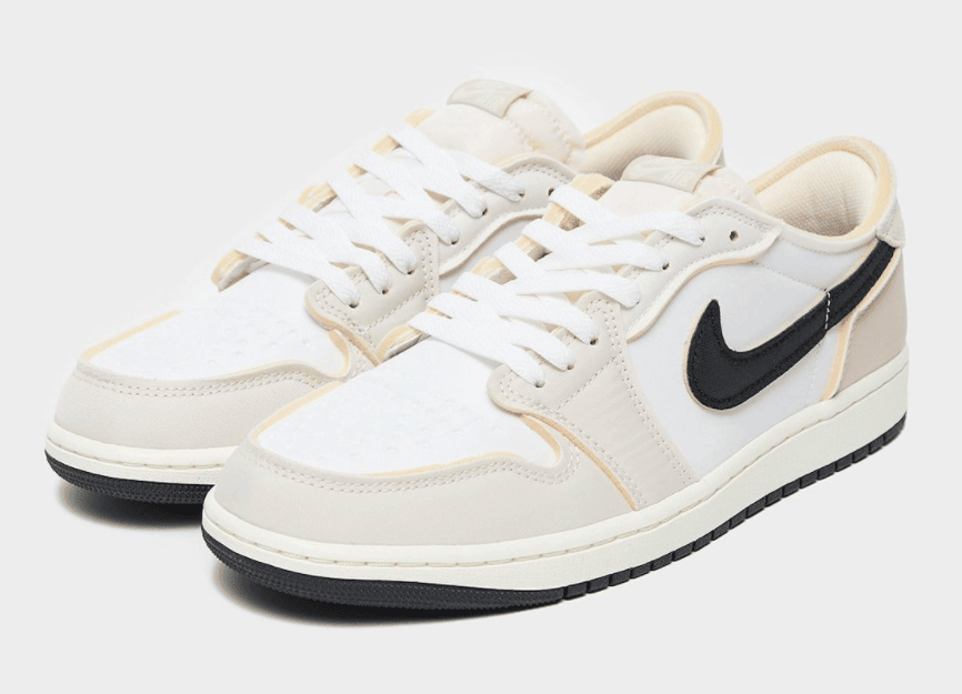 解构风!低帮AJ1新配色首度曝光! 货号:DV0982-100