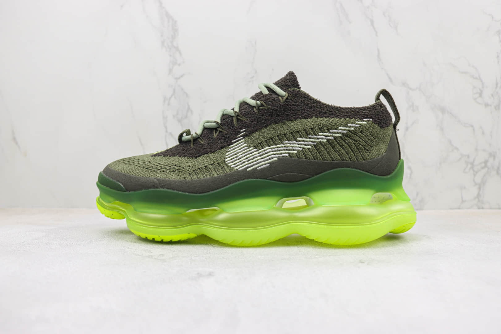 耐克Nike Air Max Scorpion FK纯原版本灰绿色大气垫跑鞋 莆田耐克货源 货号:DJ4701-300