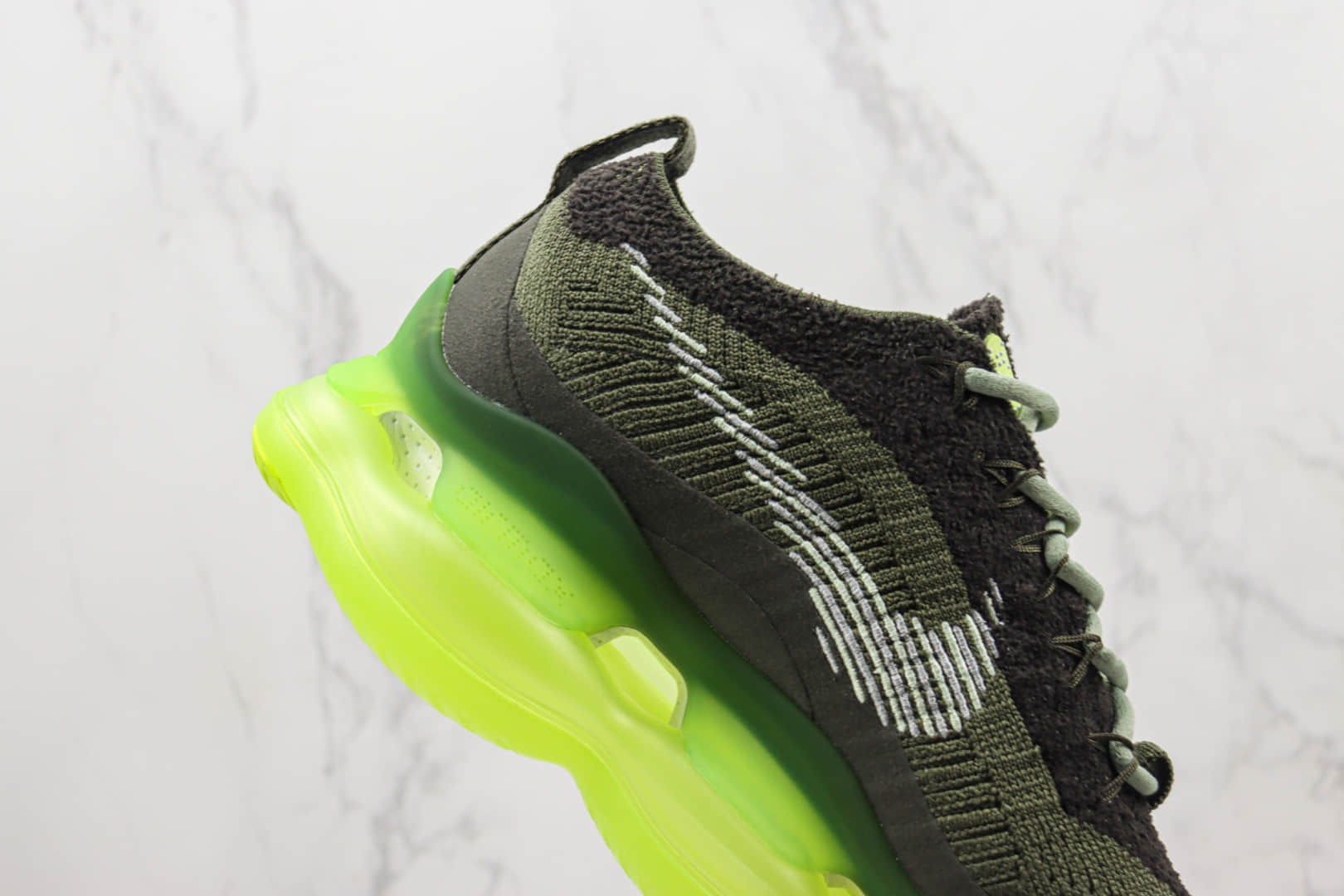 耐克Nike Air Max Scorpion FK纯原版本灰绿色大气垫跑鞋 莆田耐克货源 货号:DJ4701-300