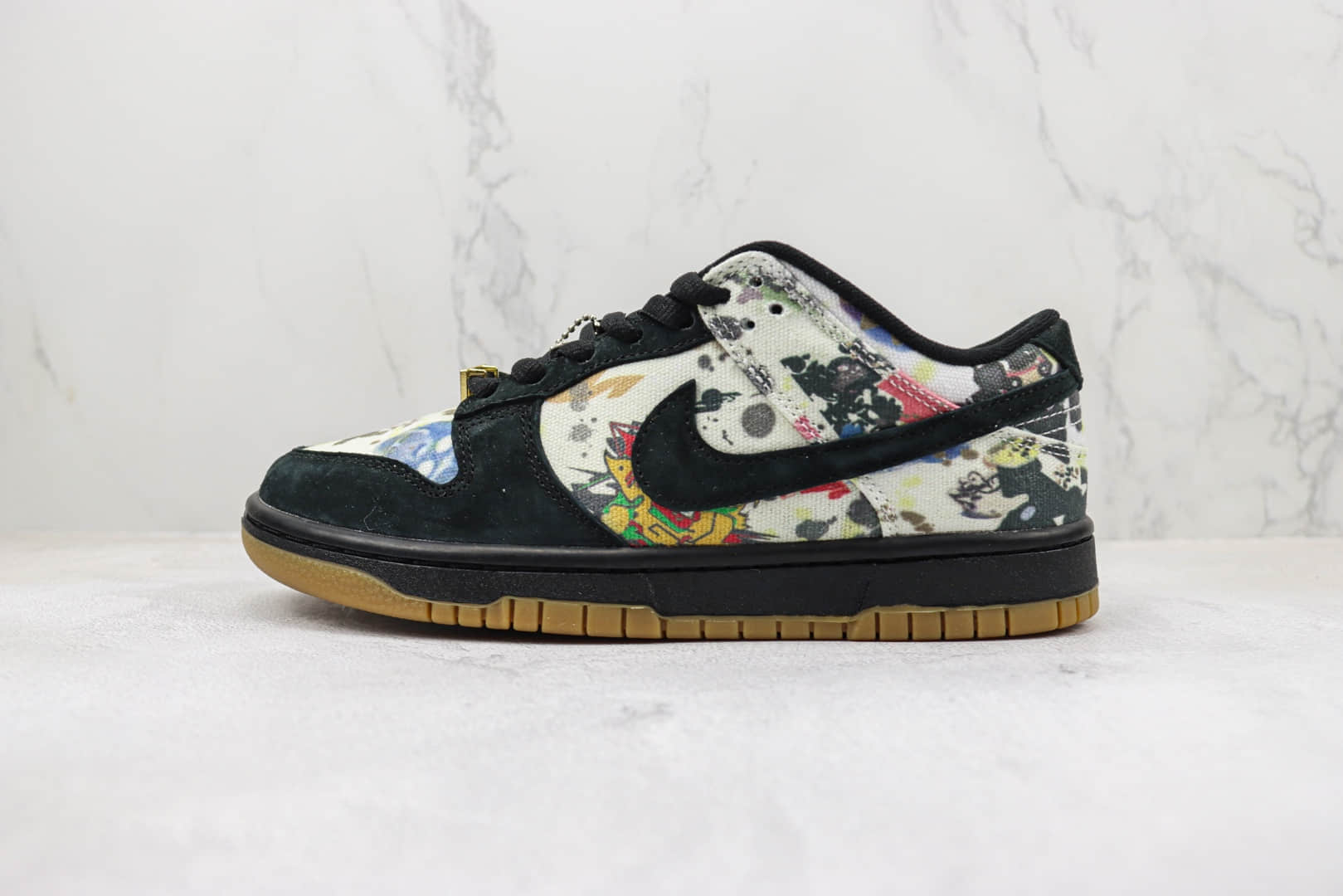 耐克Nike SB Zoom Dunk Low纯原版本低帮Dunk黑彩渲染涂鸦板鞋 莆田天花板Dunk系列 货号：FD8778-001