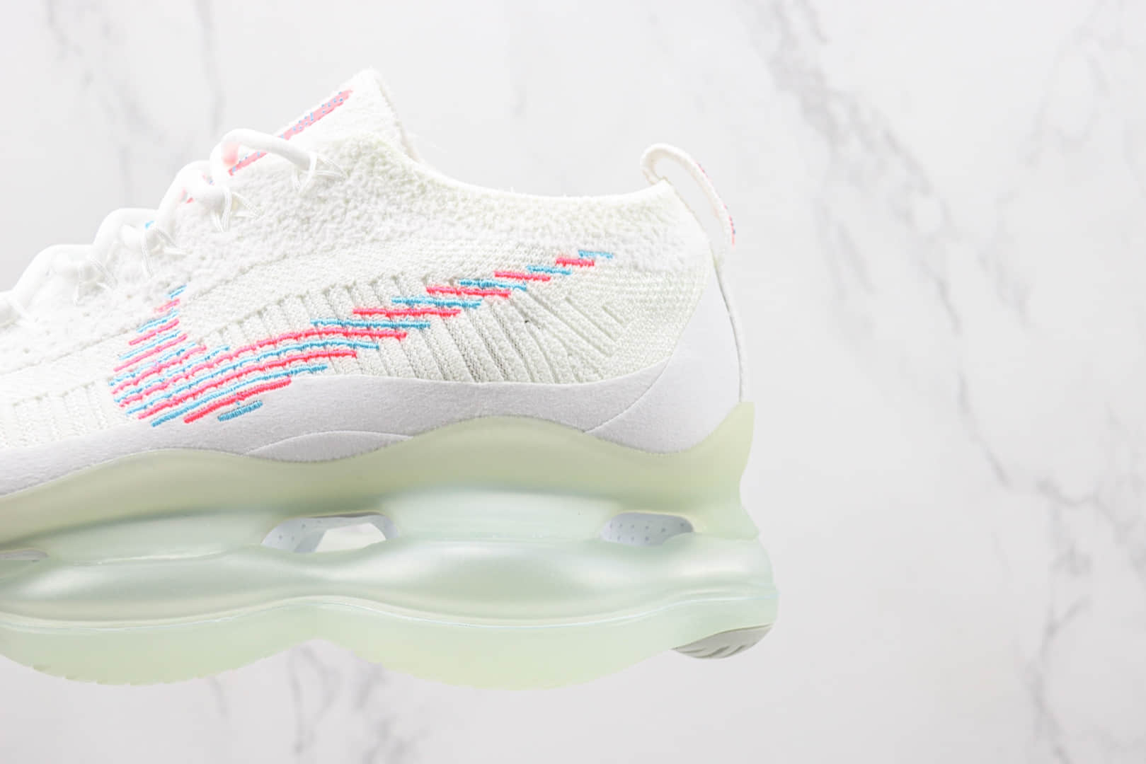 耐克Nike Air Max Scorpion FK纯原版本白粉蓝大气垫增高跑鞋 莆田耐克货源 货号:DV7402-100