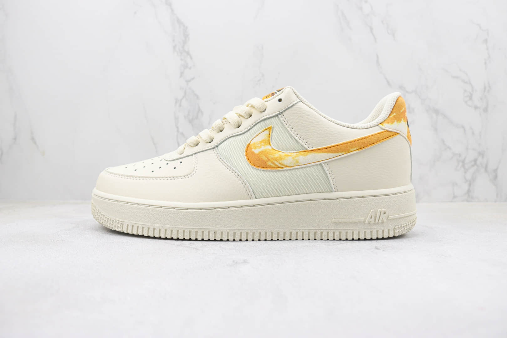 耐克Nike Air Force 1 Low纯原版本低帮空军一号白橙扎染勾板鞋 莆田天花板AF1系列 货号:FN3419-100