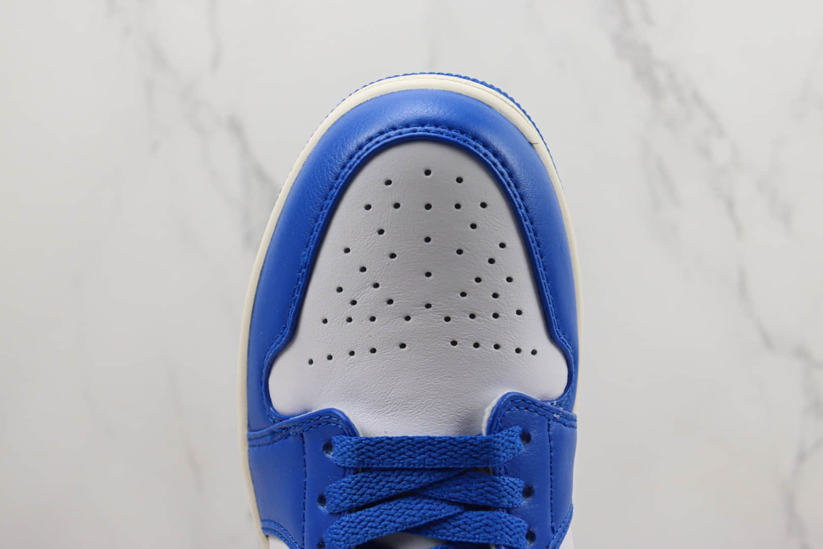 乔丹Air Jordan 1 Low纯原版本低帮AJ1白蓝红配色板鞋 莆田天花板AJ1系列板鞋 货号:DC0774-416