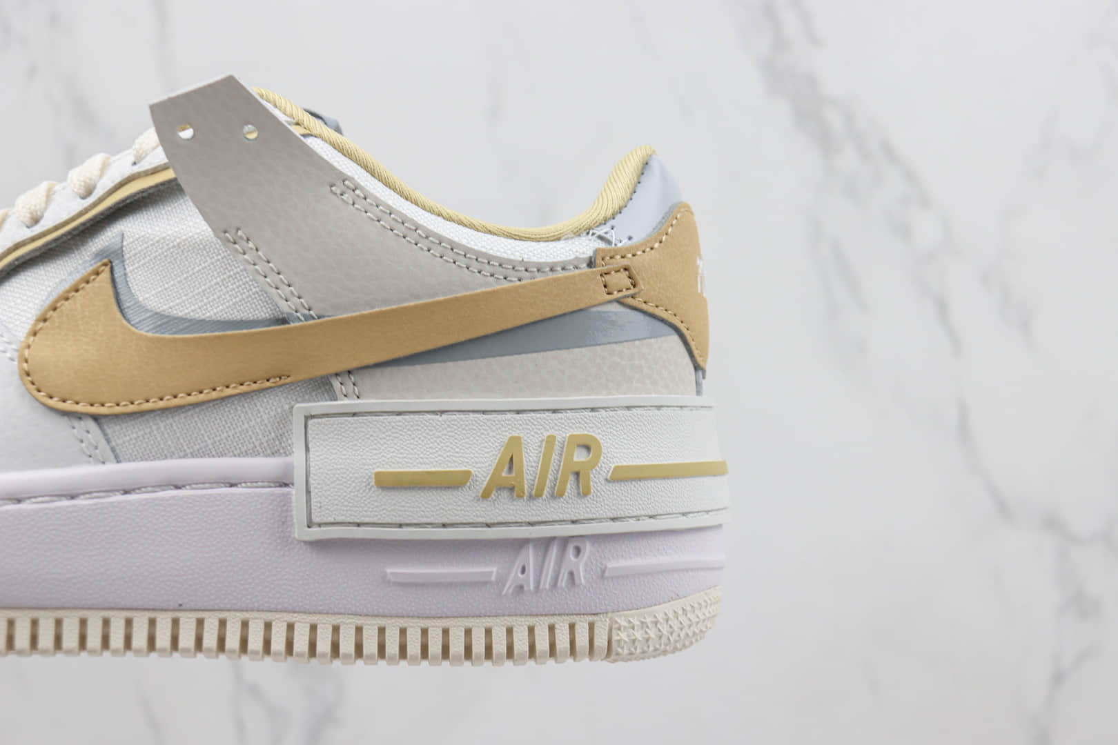 耐克Nike Air Force 1 Shadow纯原版本空军一号马卡龙解构板鞋 莆田复刻耐克 货号：DV7449-100