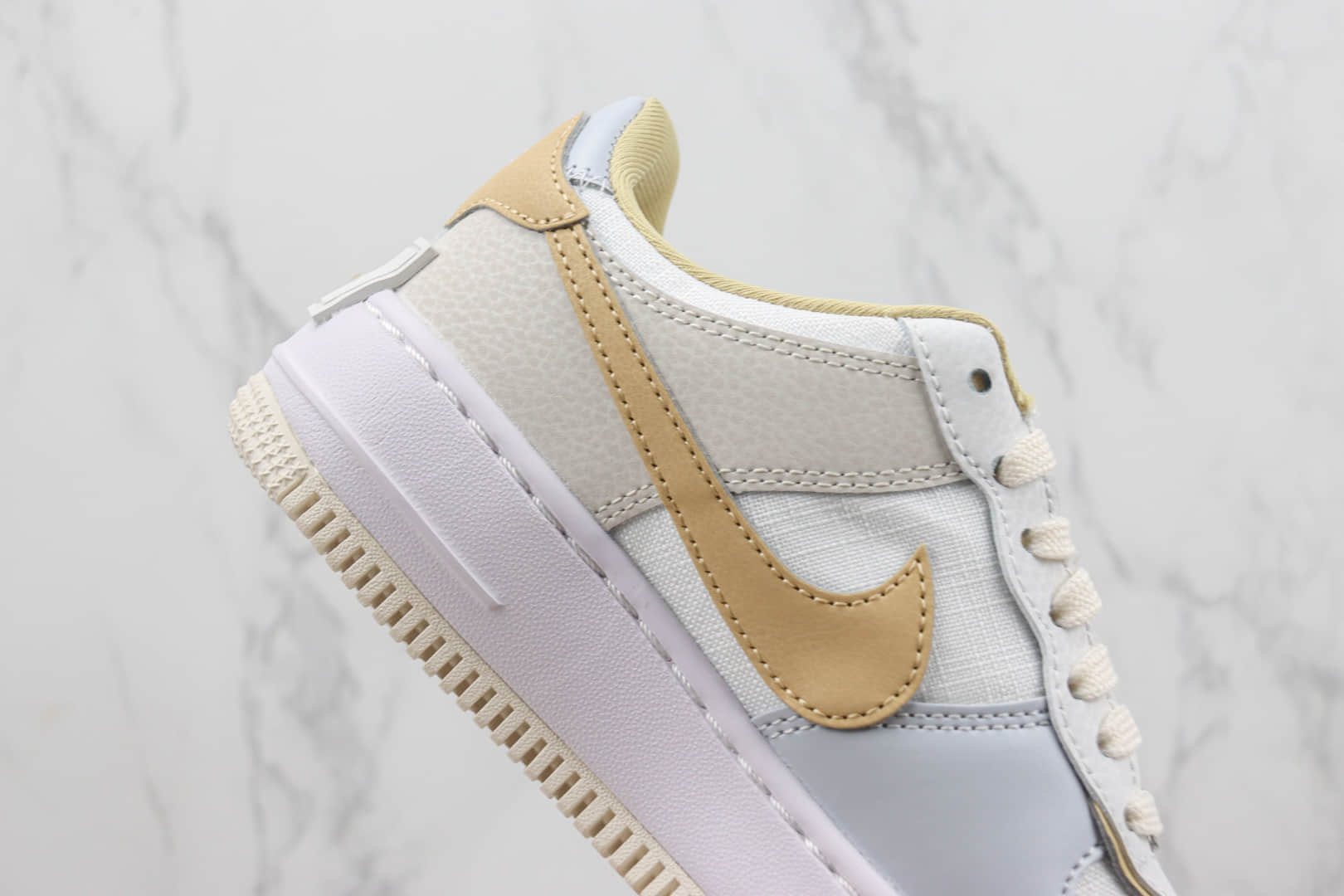 耐克Nike Air Force 1 Shadow纯原版本空军一号马卡龙解构板鞋 莆田复刻耐克 货号：DV7449-100