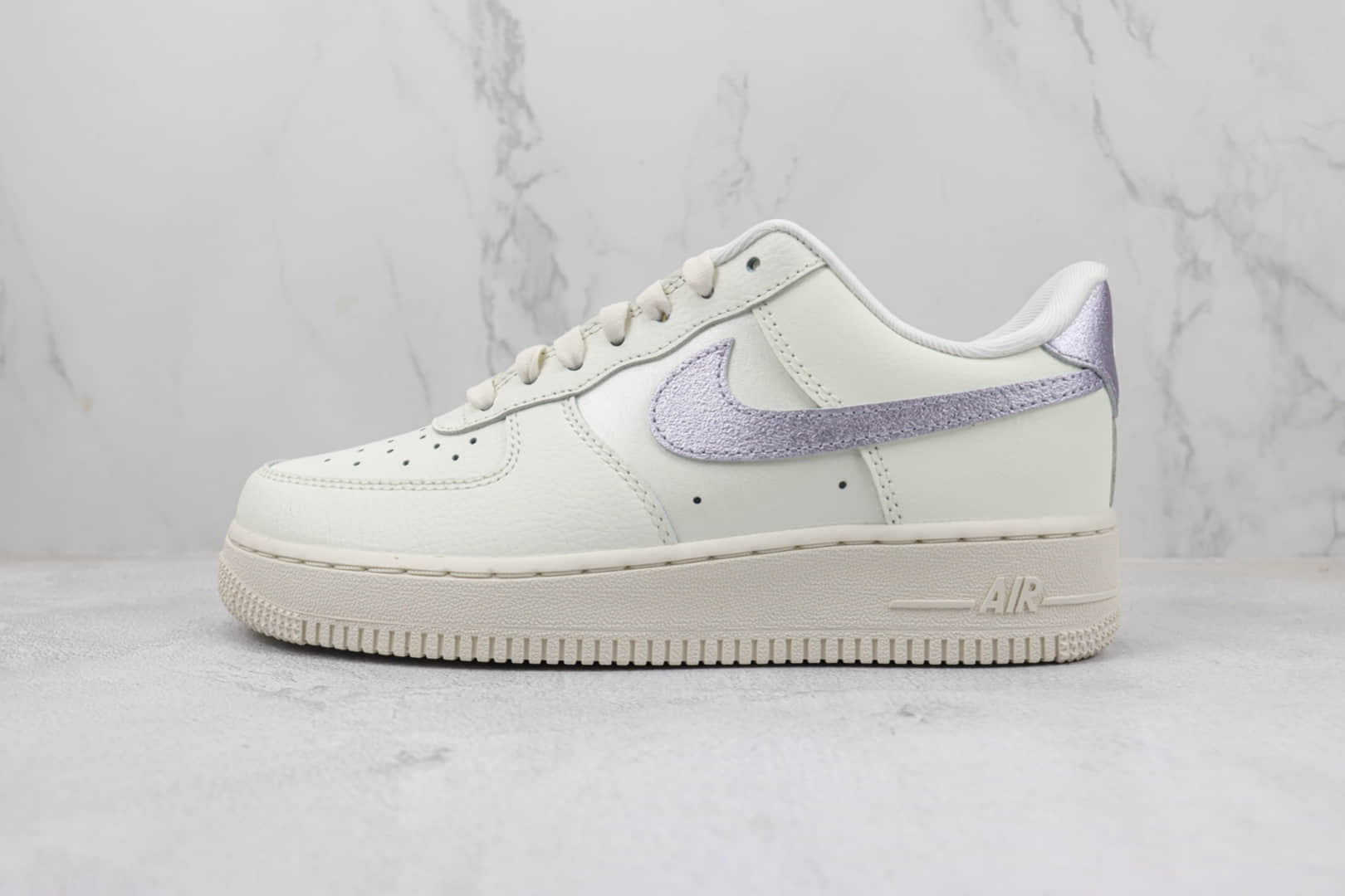耐克Nike Air Force 1 Low纯原版本低帮空军一号白紫色板鞋 莆田天花板AF1系列 货号：DV7470-100