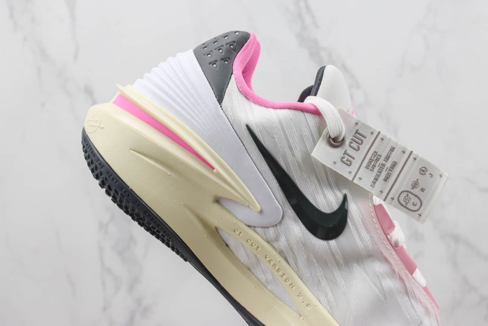 耐克Nike Air Zoom G.T.Cut 2纯原版本GT2.0白粉黑实战篮球鞋 莆田复刻耐克 货号：FD9905-101