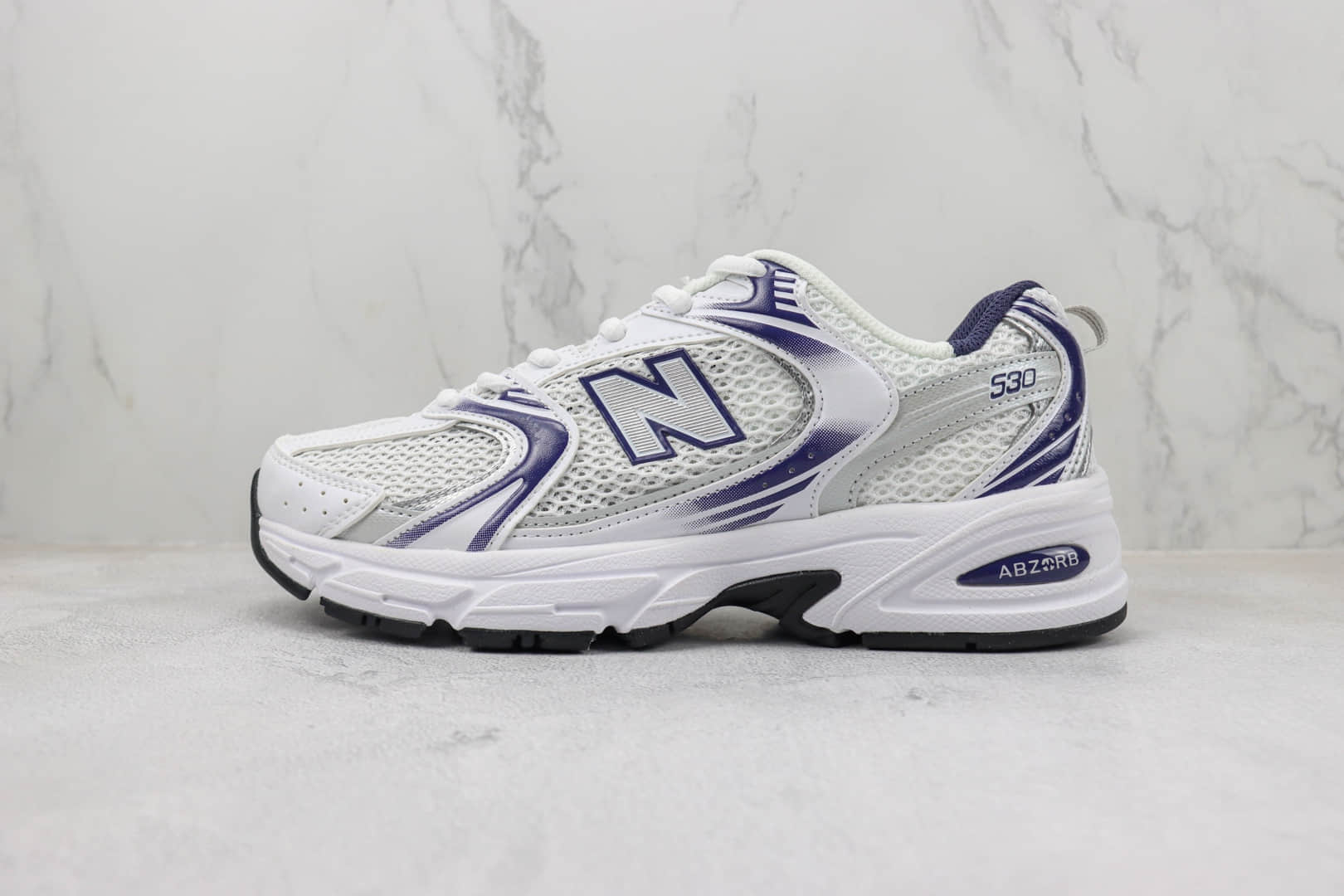 新百伦New Balance 530纯原版本NB530白灰色复古跑鞋 莆田复刻新百伦 货号：MR530BA