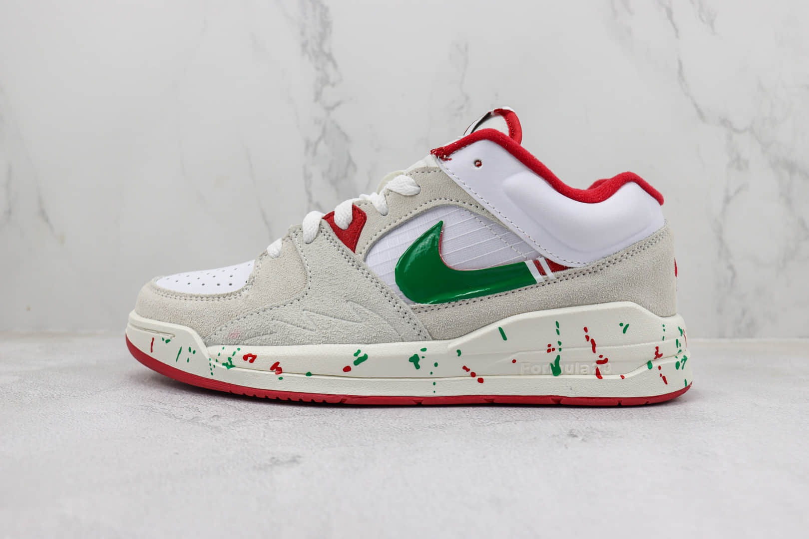 耐克Nike Jordan Stadium 90纯原版本白灰红绿复古跑鞋 莆田耐克货源 货号:DX4397-106