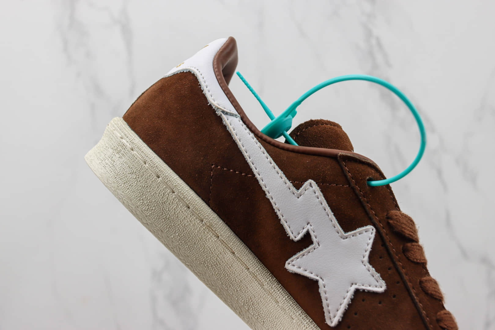 阿迪达斯BAPE x adidas Campus 80s纯原版本联名款三叶草深棕色星星板鞋 莆田阿迪达斯货源 货号：IF3379