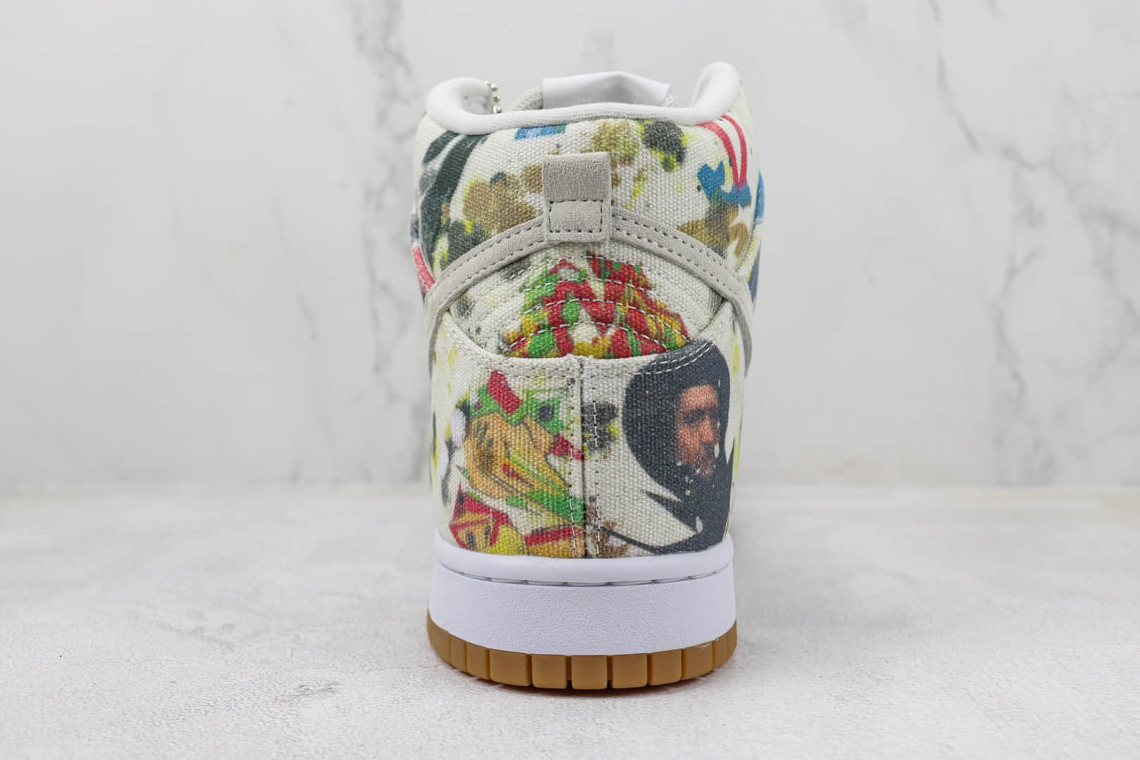耐克Supreme x Nike Dunk SB High “Rammellzee”纯原版本高帮SB Dunk联名Supreme涂鸦印花休闲板鞋 莆田耐克工厂 货号:FD8779-100