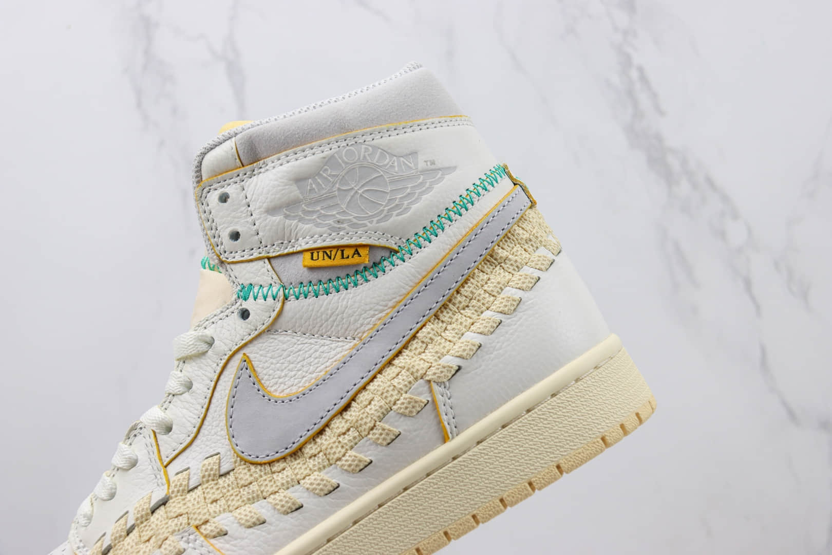 乔丹Union x Air Jordan 1 High OG “Woven”OG纯原版本Union联名款AJ1高帮编织篮球鞋 莆田AJ货源 货号：FD2565-100