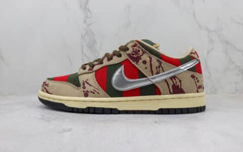 耐克Nike Dunk SB Low“Freddy Krueger”纯原版本低帮SB Dunk猛鬼街灰红板鞋 莆田耐克货源 货号：313170-202