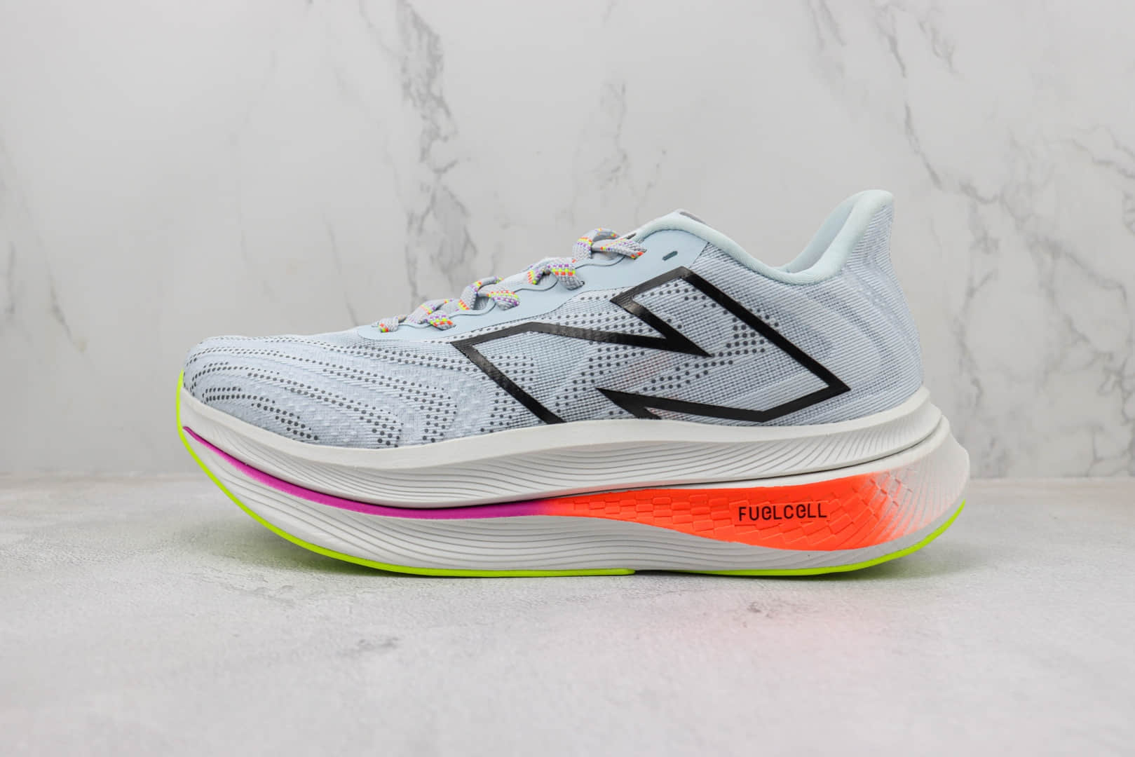 新百伦New Balance FuelCell SC Trainer V22纯原版本灰绿紫马拉松全掌碳板竞速训练跑鞋 莆田新百伦货源 货号:MRCXLG3
